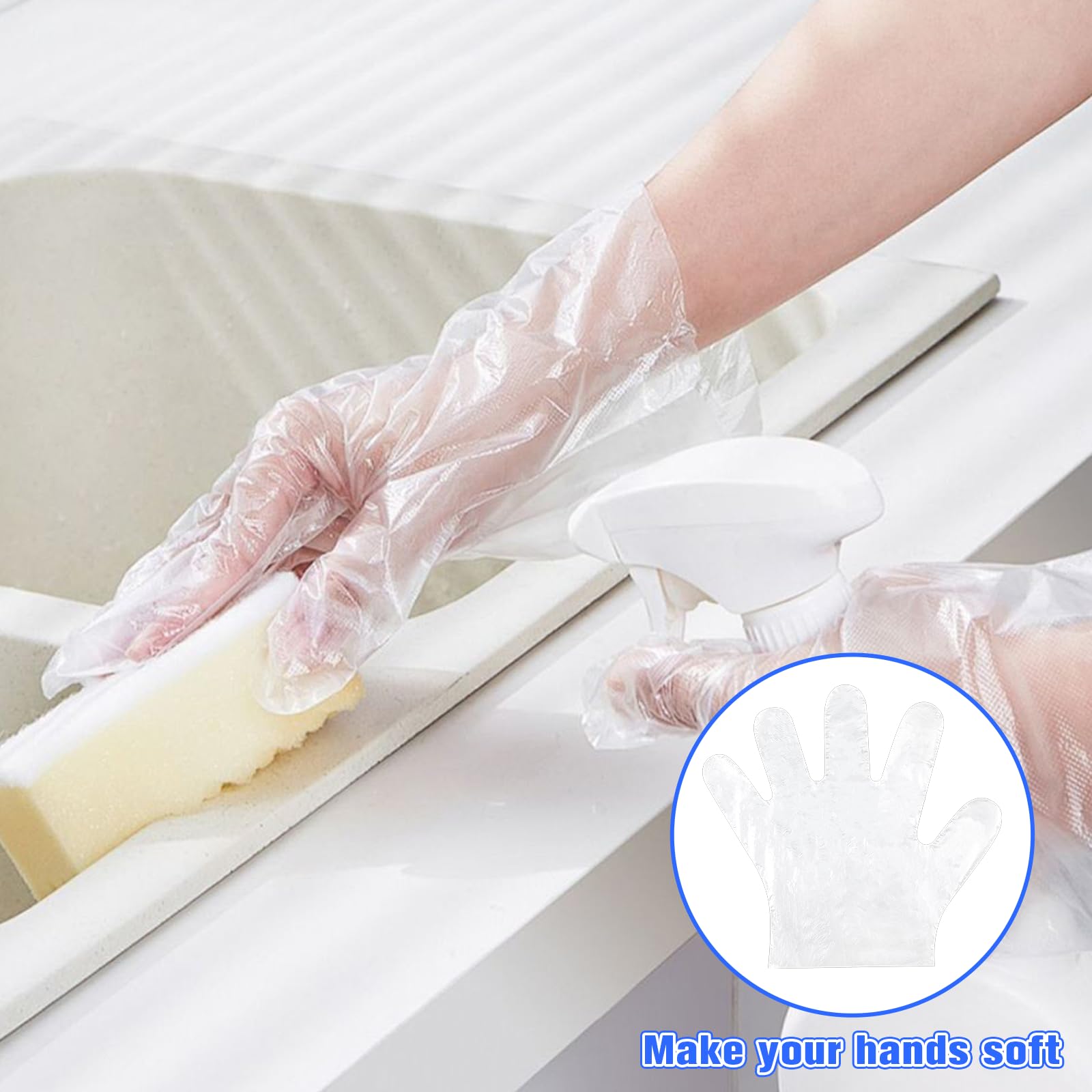 200 fodere in cera di paraffina per piedi e mani, usa e getta, in plastica, per mani e piedi, in paraffina, grandi e spessi, guanti da bagno per mani, coperture per piedi (200 mani)