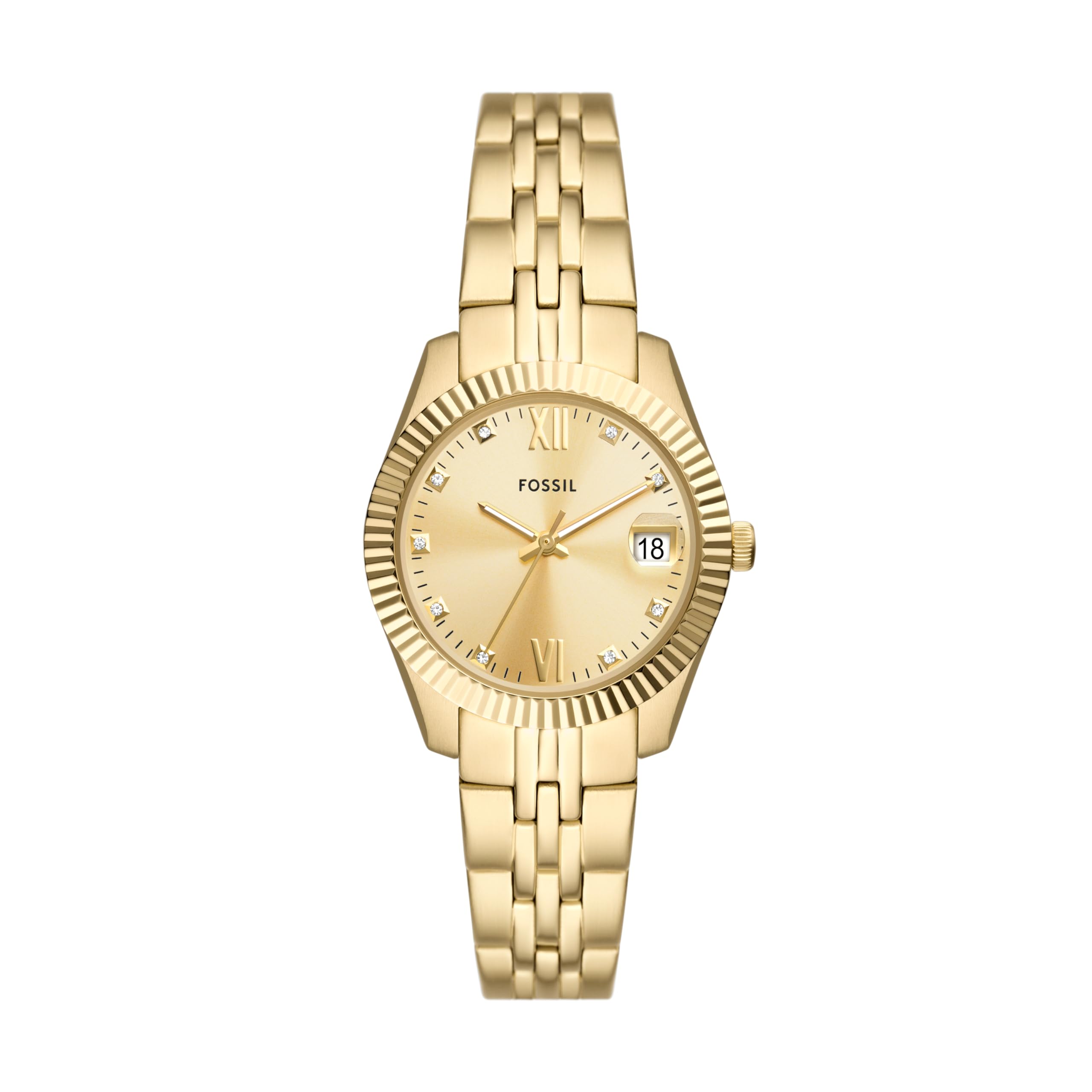 Fossil Analog Gold Dial Womens Stainless Steel Watch-ES5338 (B0CRD2CVZL) Amazon Price History, Amazon Price Tracker