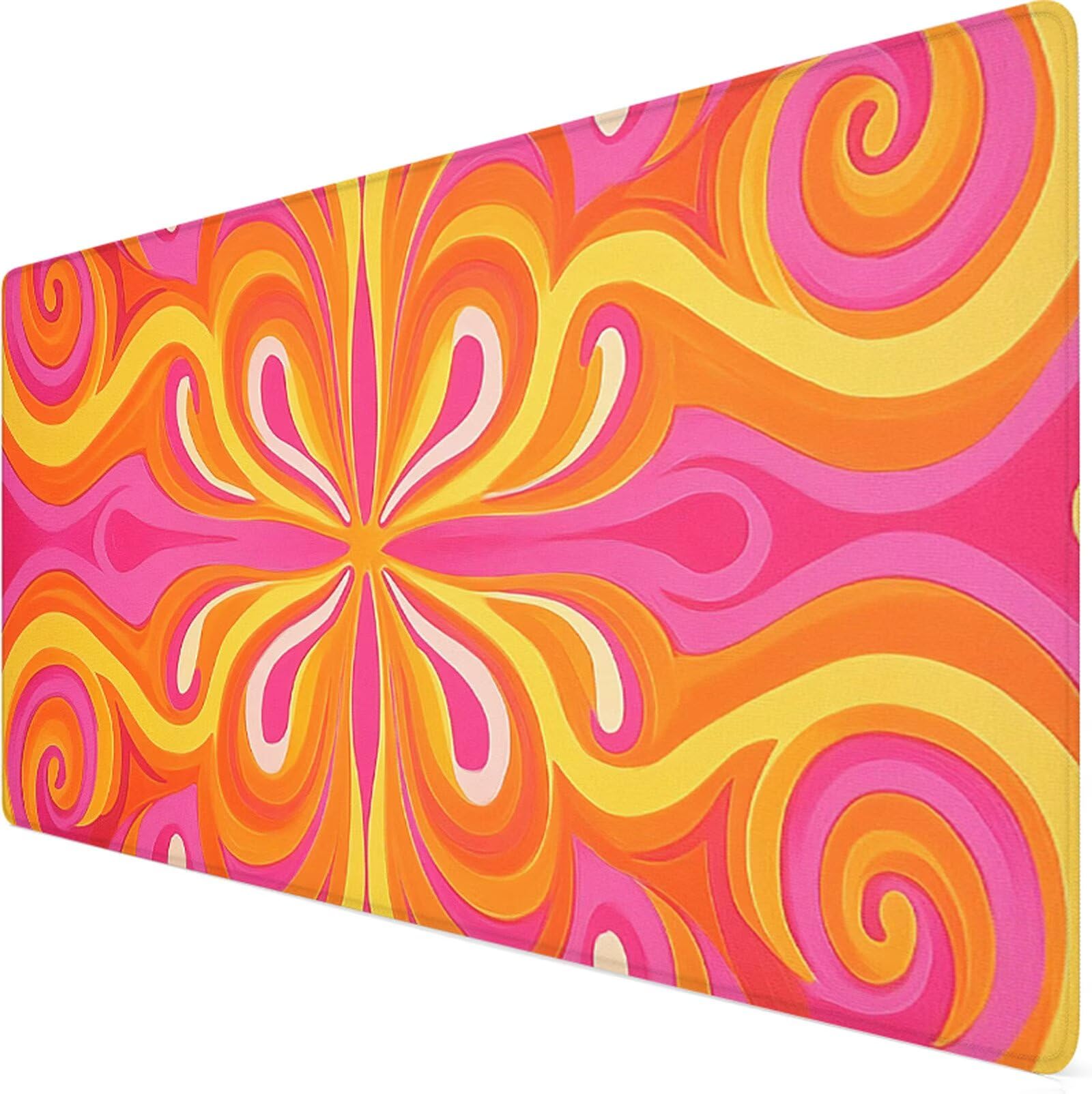 Podkładka pod mysz XXL 1200x400x3mm podkładka pod mysz różowa podkładka pod mysz żółta poprawia precyzję i szybkość, antypoślizgowe wodoodporne, szyte krawędzie, akcesoria do gier, komputer, prezent