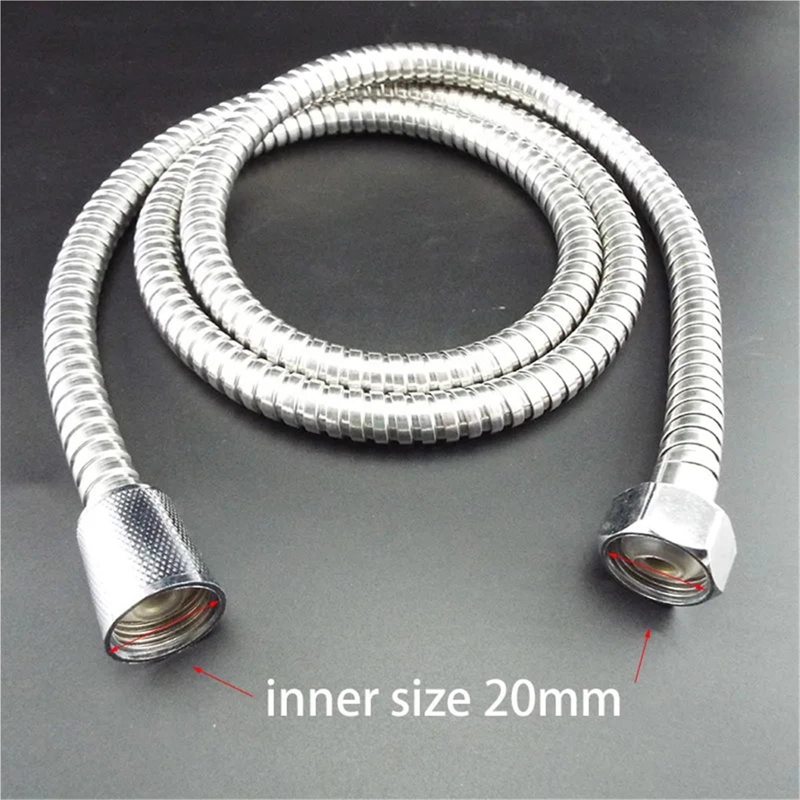 Manguera de ducha flexible de acero inoxidable extensible de 1,5 m para el hogar, baño, tubo de ducha de alta presión y flexible de fácil instalación