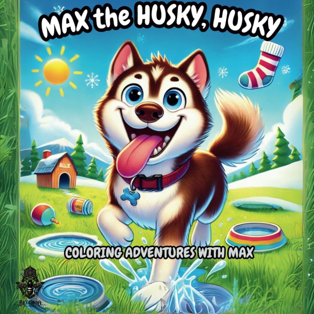 MAX the HUSKY, Husky | Coloring Adventures | Kids Story | Coloring Book | Childrens Story: Coloring Adventures With Max