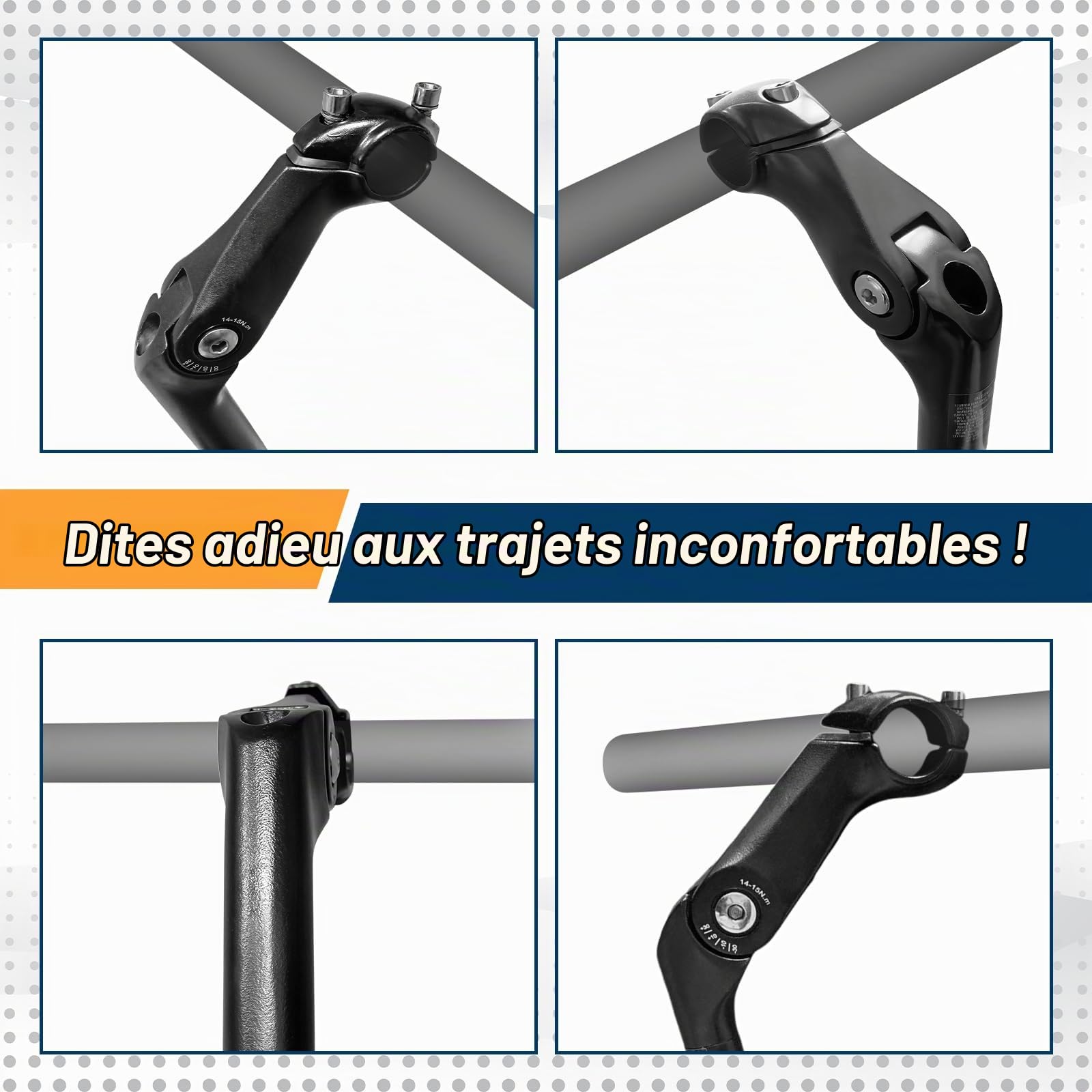 F Fityle Tige de Tube d'extension de Tige de vélo réglable pour vélo de Route Bikes , 22,2 MM