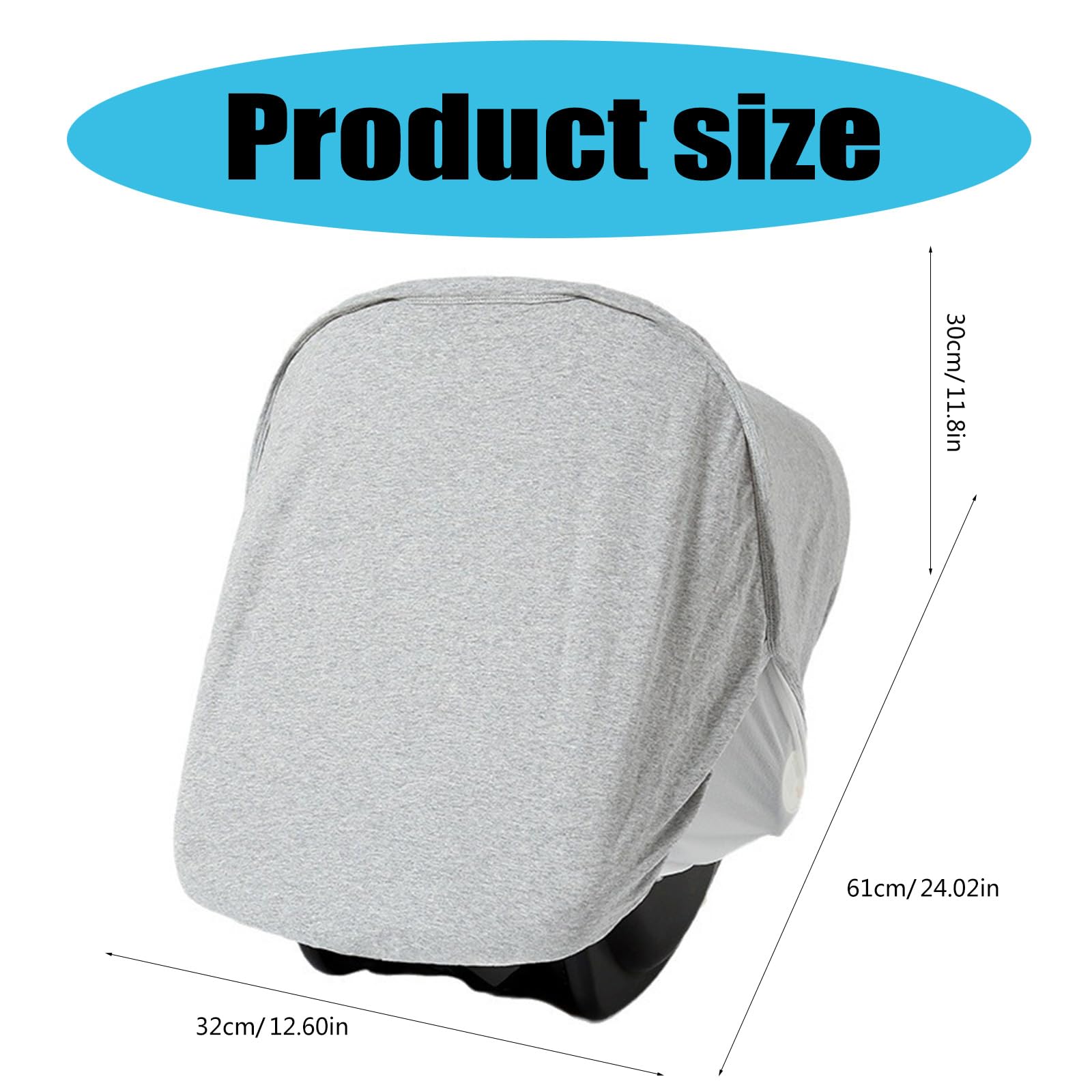 Custodia antivento per seggiolino auto, resistente, Gray