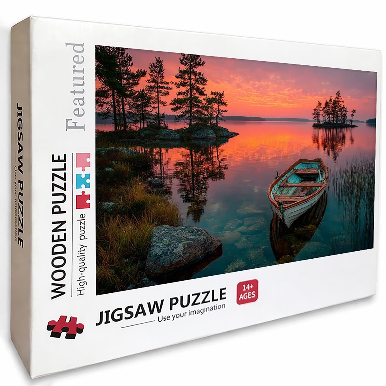 Puzzle Arte con Scatola Barca, Paesaggio Puzzle Legno 2000 Pezzi Adulti 99x70cm, Attività di Intrattenimento ad Alta Difficoltà, DIY Classici Gioco, Jigsaw Per Tutta La Famiglia, Estate Regalo, 4-1213