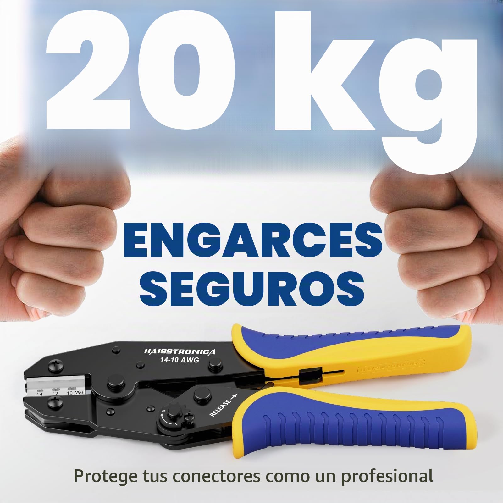Crimpadora para Conectores Solares 2,5–6 mm² (AWG14–10), Herramienta de Crimpado para Cables Solares PV