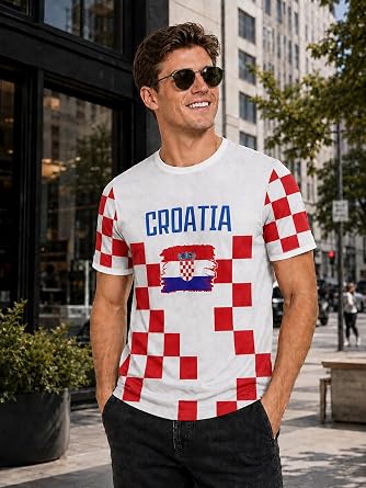 Men's National Soccer T-Shirt Short Sleeve Fan Shirt S-2XL