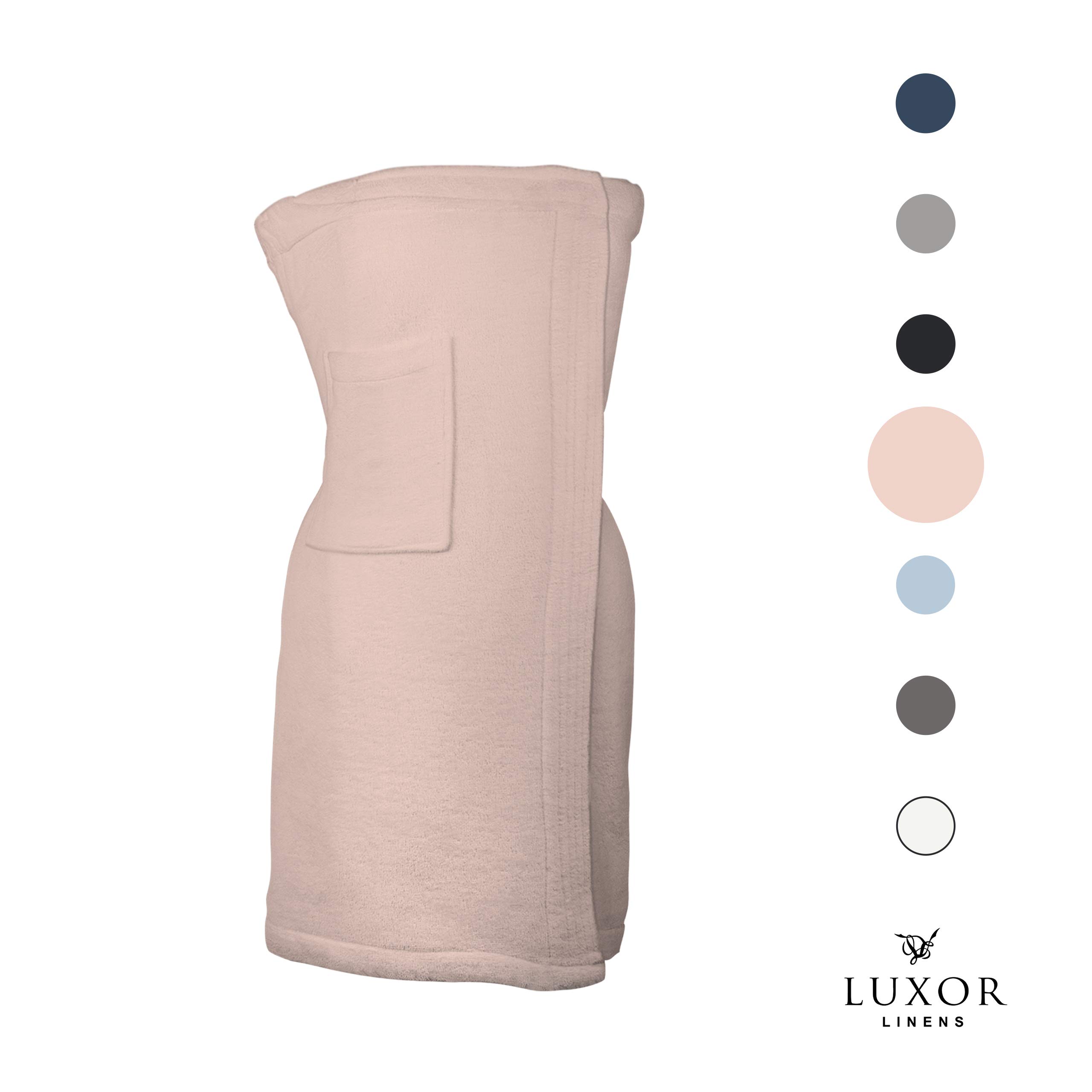 Luxor LinensClassic Terry Bath Wraps Egyptian Cotton (Pink)