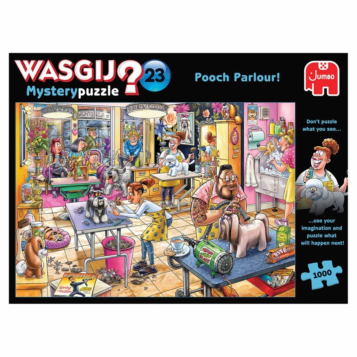 Puzzle géant Wasgij Mystery 23 - Pooch Parlour ! (1000 pièces)