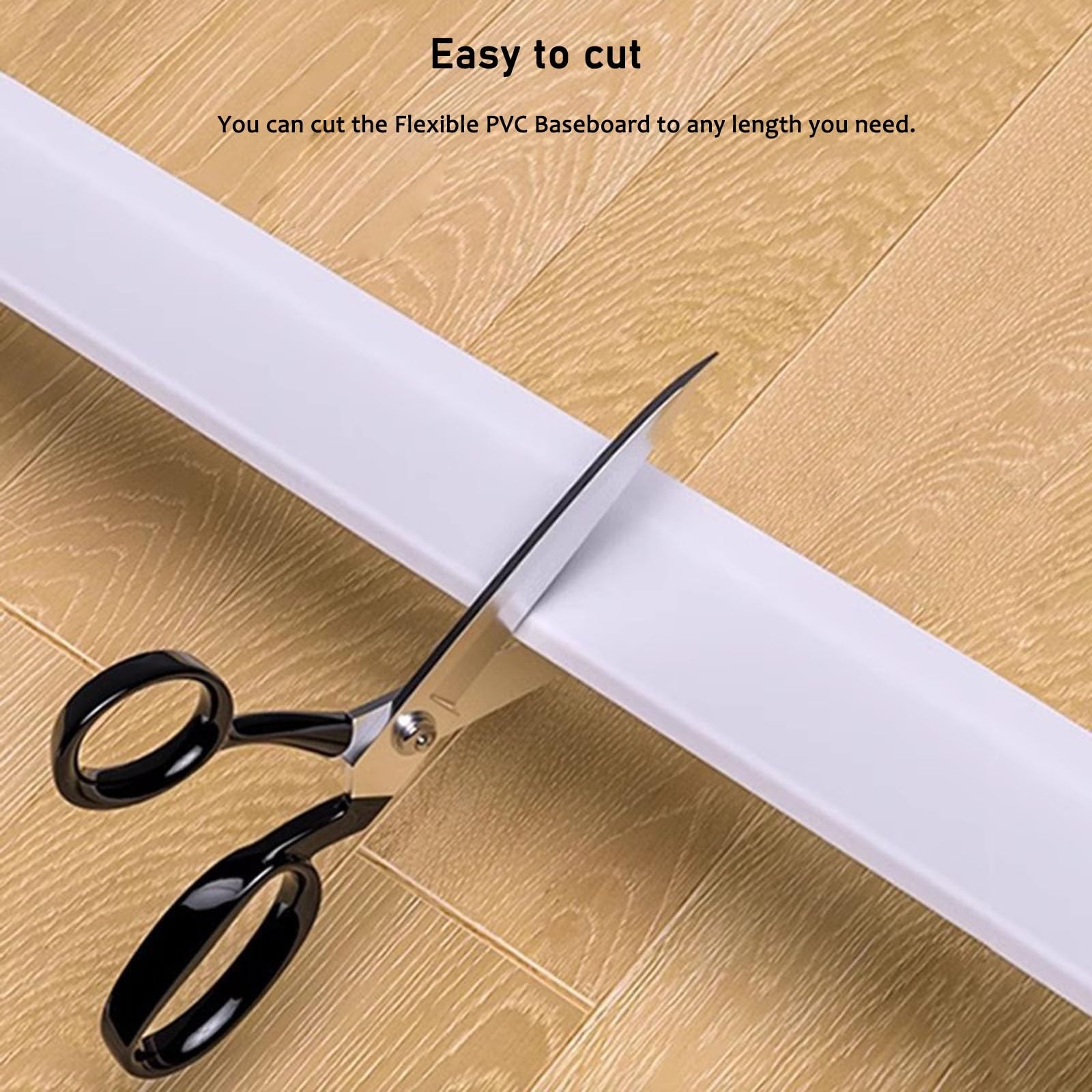 Rodapié flexible de PVC negro de 178 cm, autoadhesivo, flexible, para cocina, oficina, repelente al polvo y la suciedad, de 3 pulgadas de ancho, ideal para longitudes de 40 a 100 pulgadas.