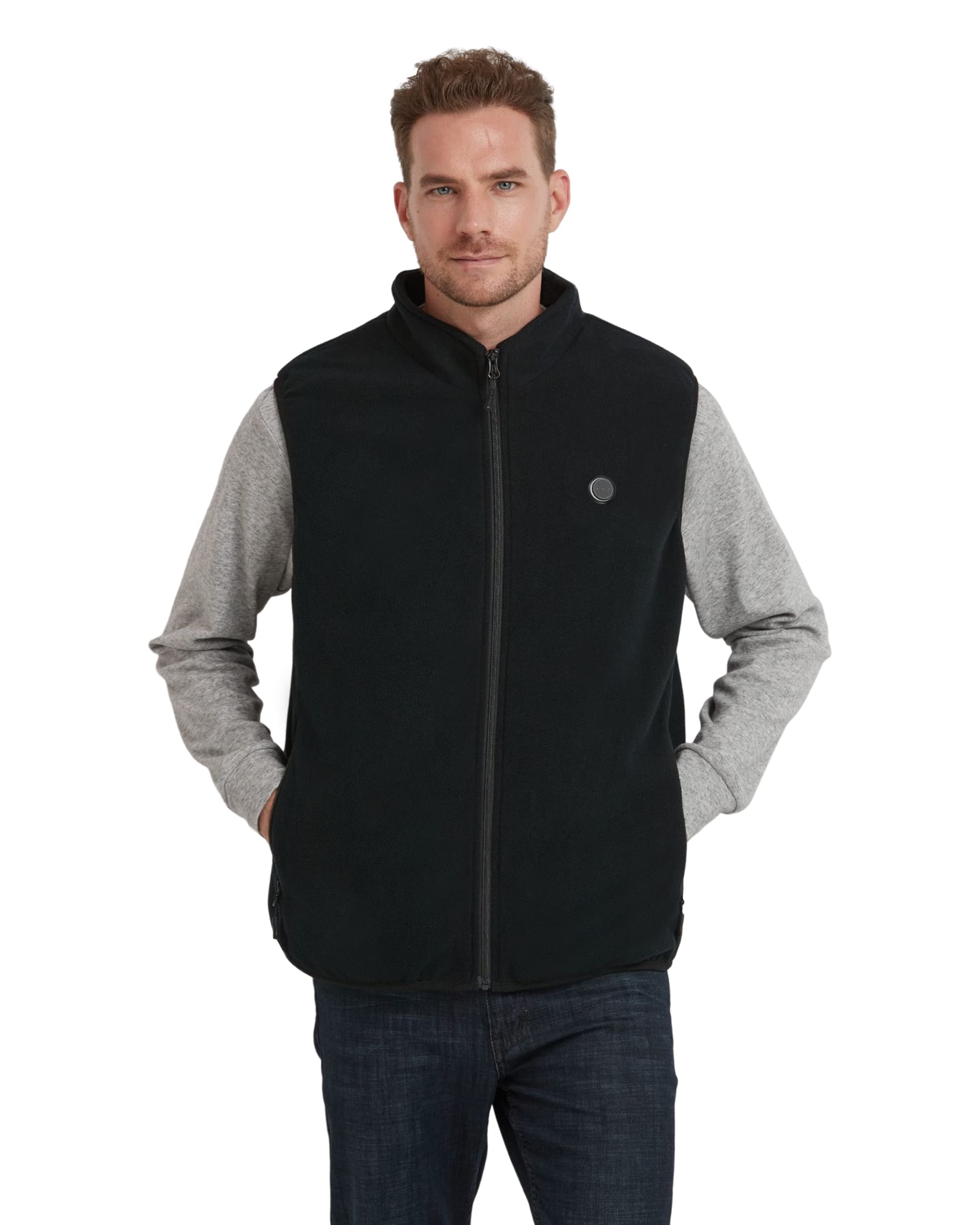 HEWINZE Gilet riscaldato in pile da donna - Gilet caldo con batteria da 7,4 V, gilet riscaldato per la caccia.