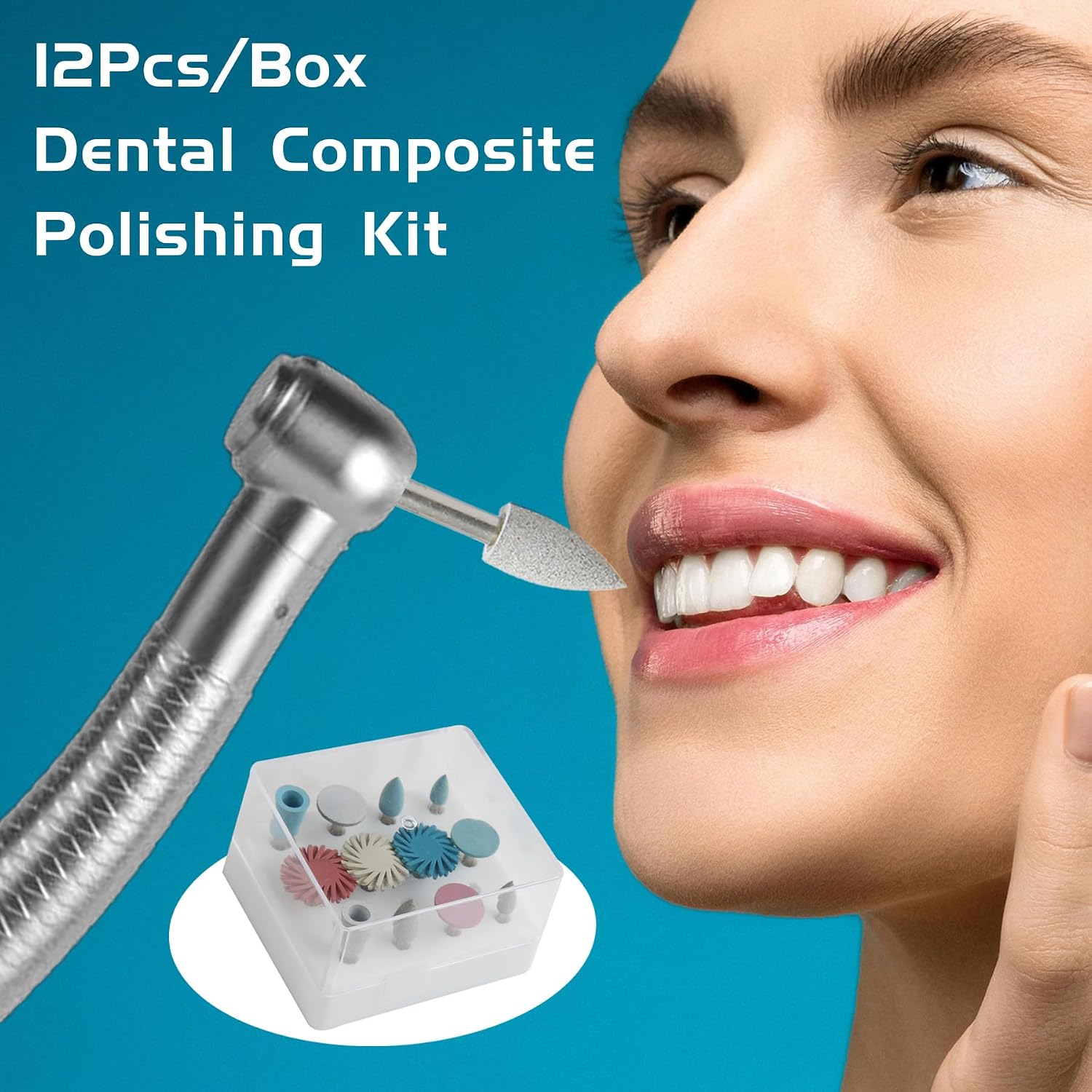 12 Pcs Dental Composite Polishing Discs Tools Polish Wheel Dentist Materials Rubber Polishing Discs for Dentistry Lab