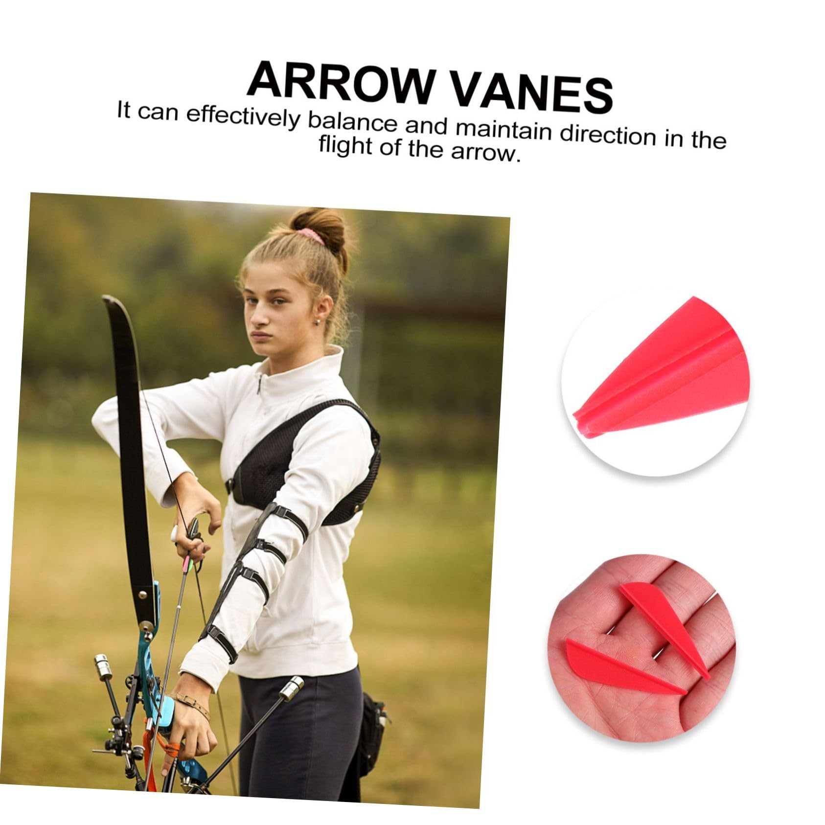 BESPORTBLE 150pcs Rubber Arrow Fletchings Vanes for Archery Easy to Use for Accurate Arrow Flight Lightweight and Portable Archery Supplies