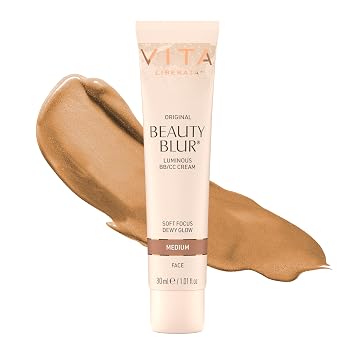 Vita Liberata Beauty Blur Face - Medium, BB Cream, Hydrating Skin Finish, Radiant Glow & Flawless Complexion, 1.01 fl oz