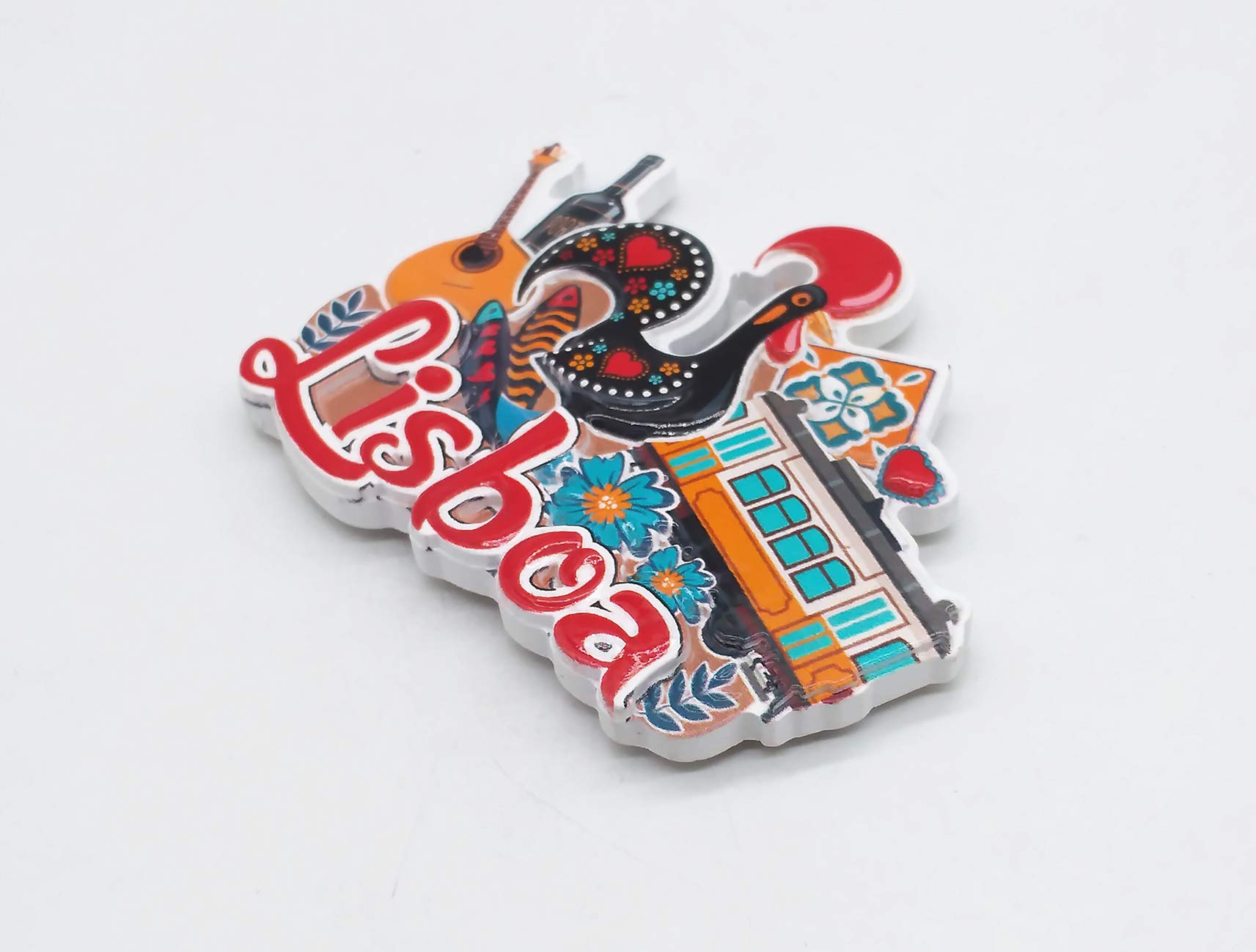 Muyu Magnet Magnete Frigorifero 3D Portogallo – Souvenir Viaggio In Poliresina, 9x6,5 Cm, Regalo Decorativo
