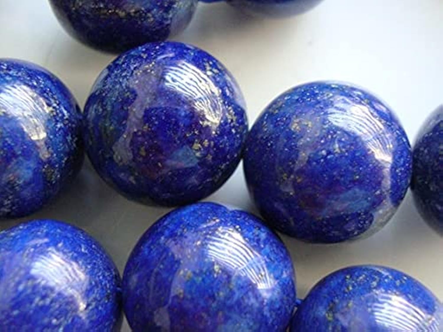 Lapis lazuli bleu nuit perles rondes de qualité supérieure 14mm