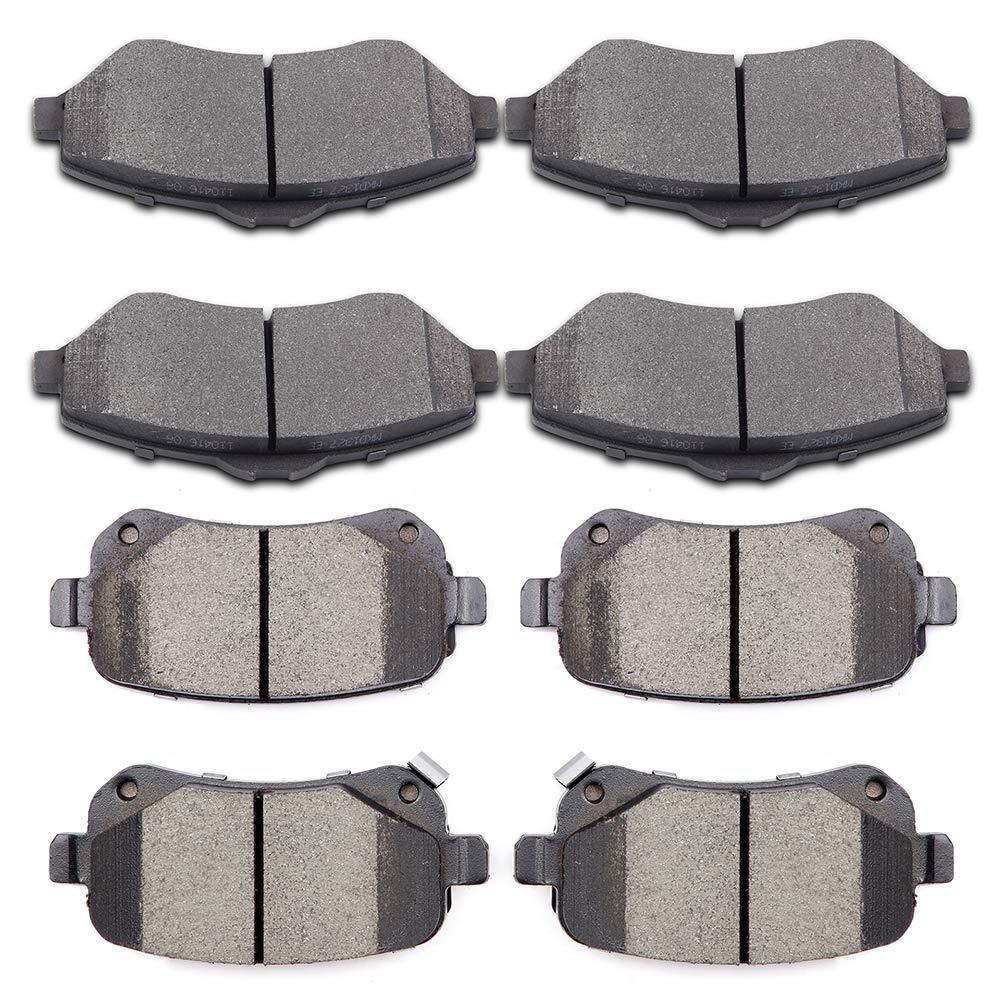 Ceramic Brake Pads Kits,SCITOO 8pcs Brakes Pads Set fit for 08-12 for Chrysler Town & Country,08-12 for Dodge Grand Caravan,09-13 for Dodge Journey,12 for Ram C/V,09-12 for Volkswagen for Routan
