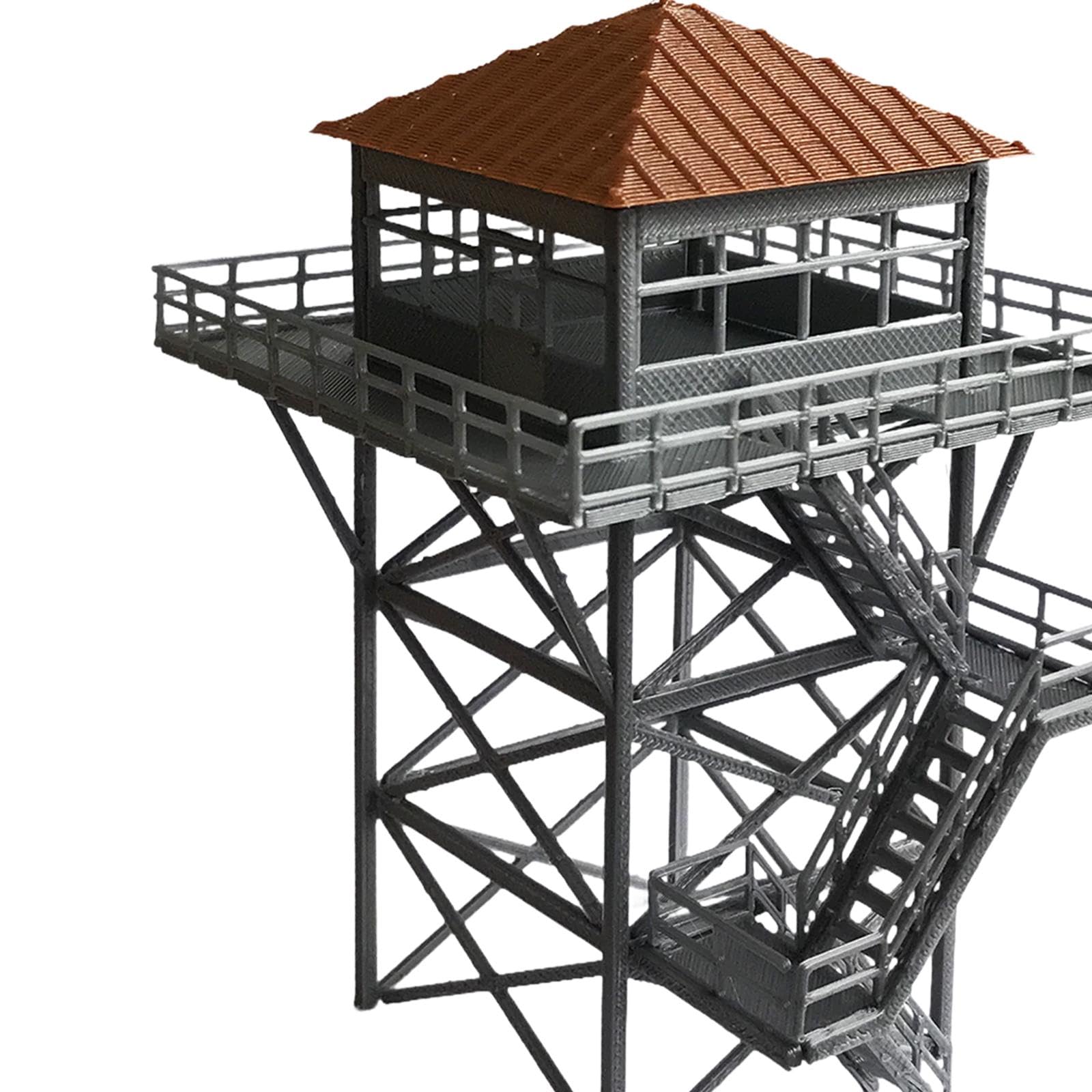 Decorazione Plastico Ferroviario Torre Scala 1:64,Grigio e Marrone