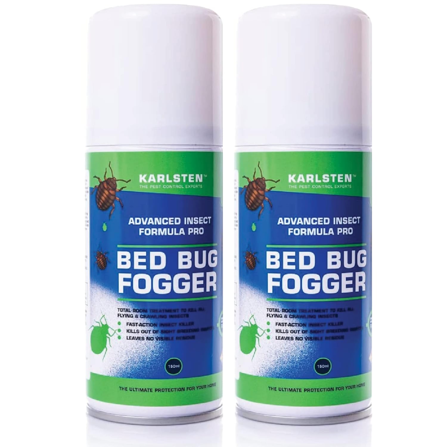 Karlsten Bed Bug Killer Spray Fogger x 2 Max Strength Bed Bug & Nymph One Shot Destroyer