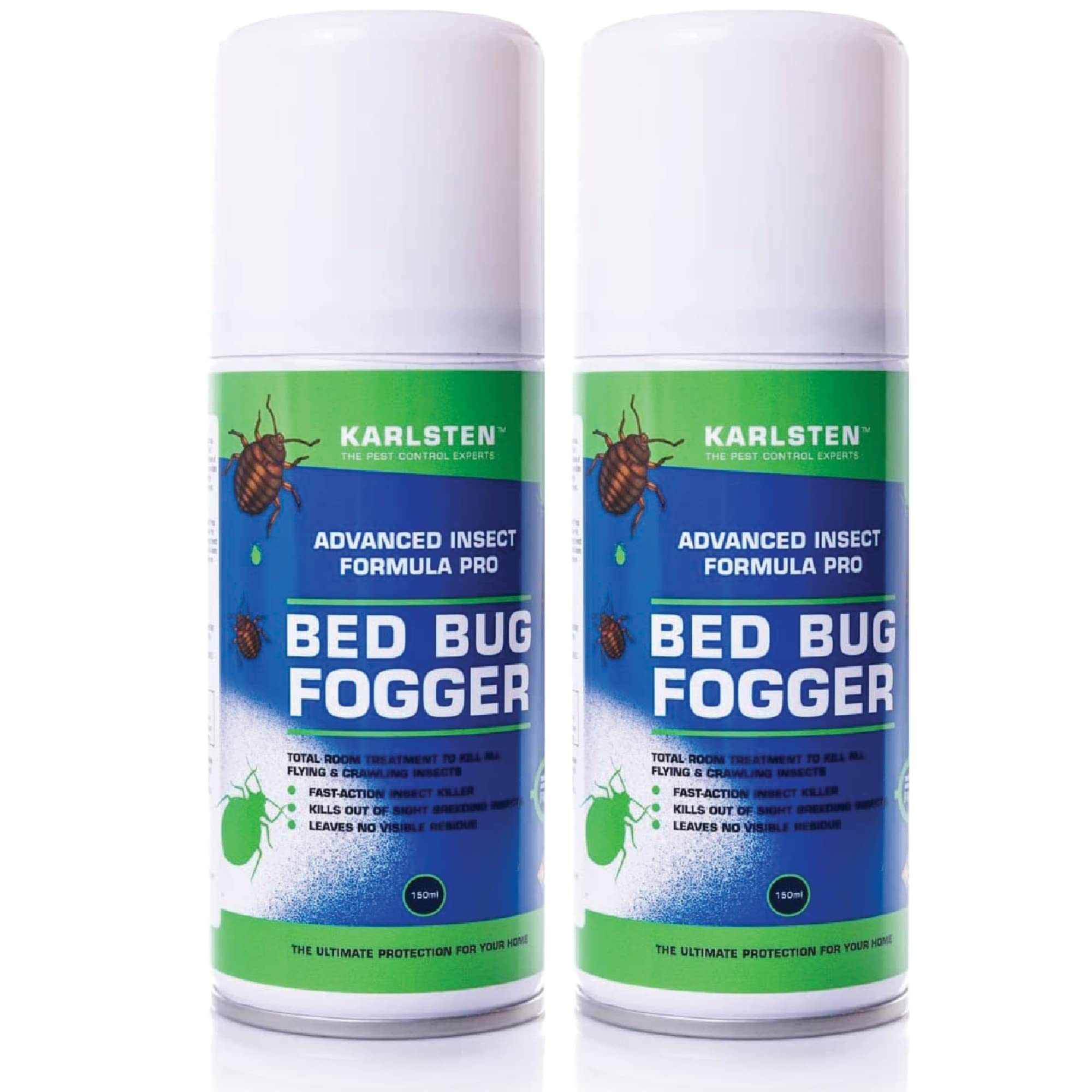 Karlsten Bed Bug Killer Spray Fogger x 2 Max Strength Bed Bug & Nymph One Shot Destroyer