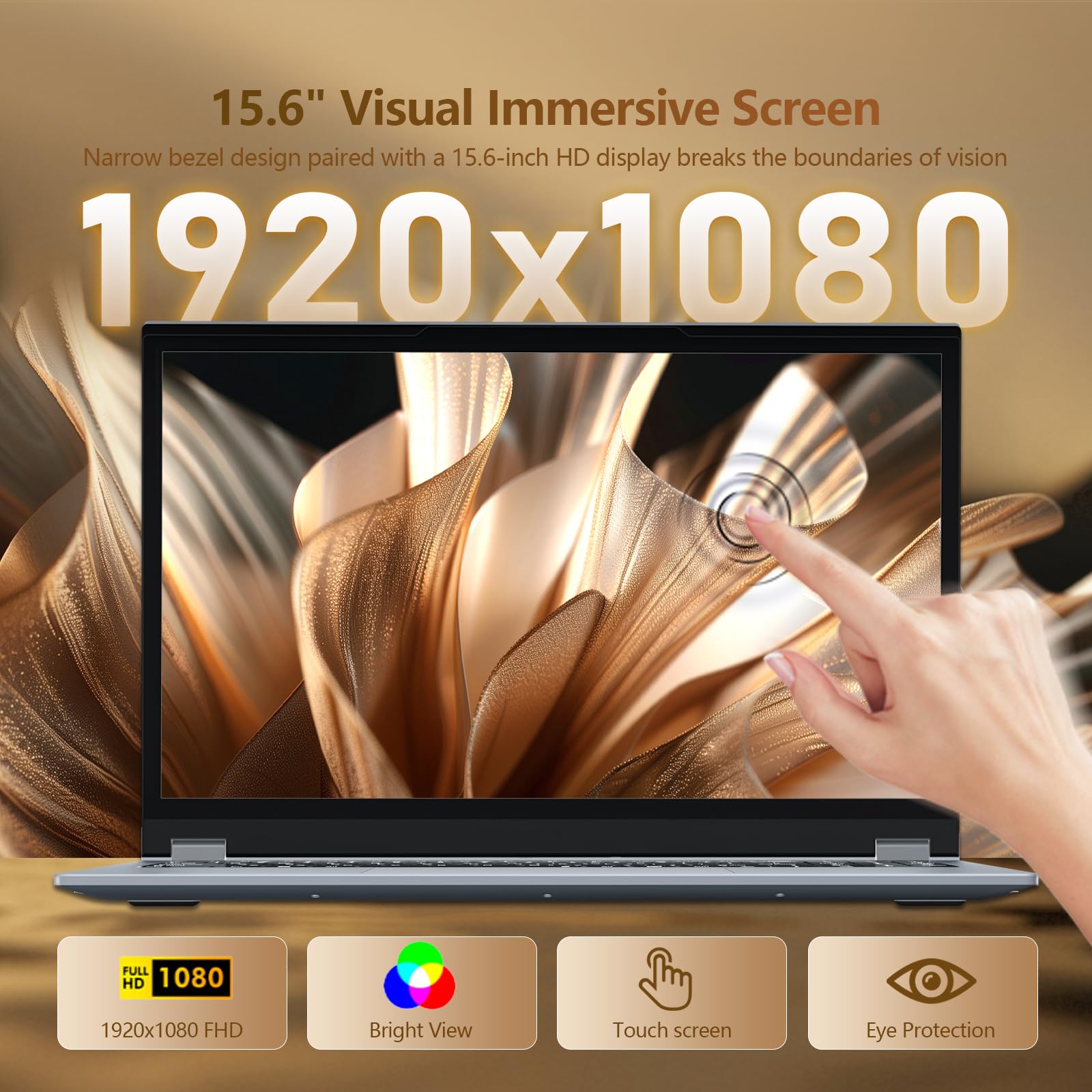 Portátil 2 en 1 R3 3200U 16GB RAM 1TB SSD 15.6 Pulgadas Pantalla Táctil 360° Radeon Graphics