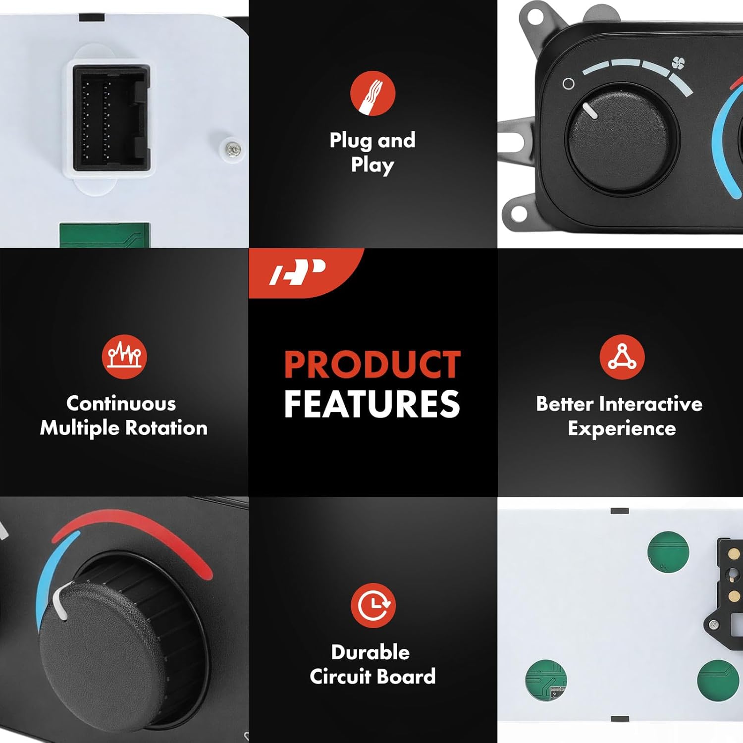 A-Premium Heater Climate Control Panel Module Compatible with Dodge Ram 1500 2500 3500 2002-2005, Dakota 2001-2004