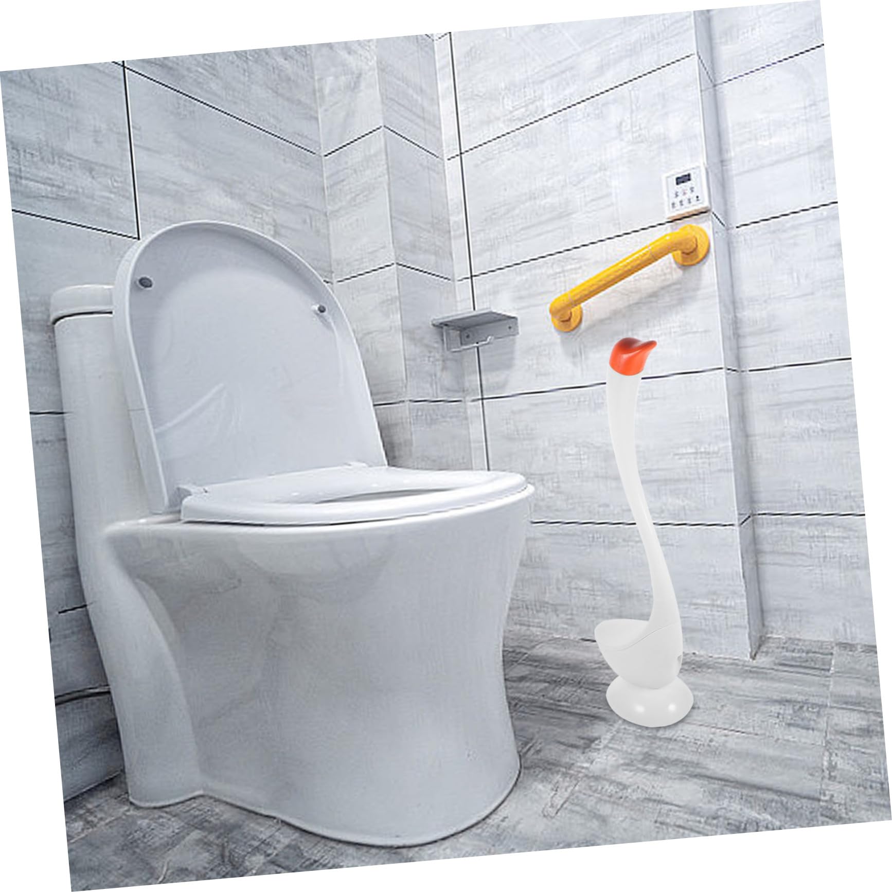 Scopino per WC con Supporto Setole Morbide Set da Spazzola Pulizia Bagno Ergonomico per Casa Hotel Ufficio Dormitori