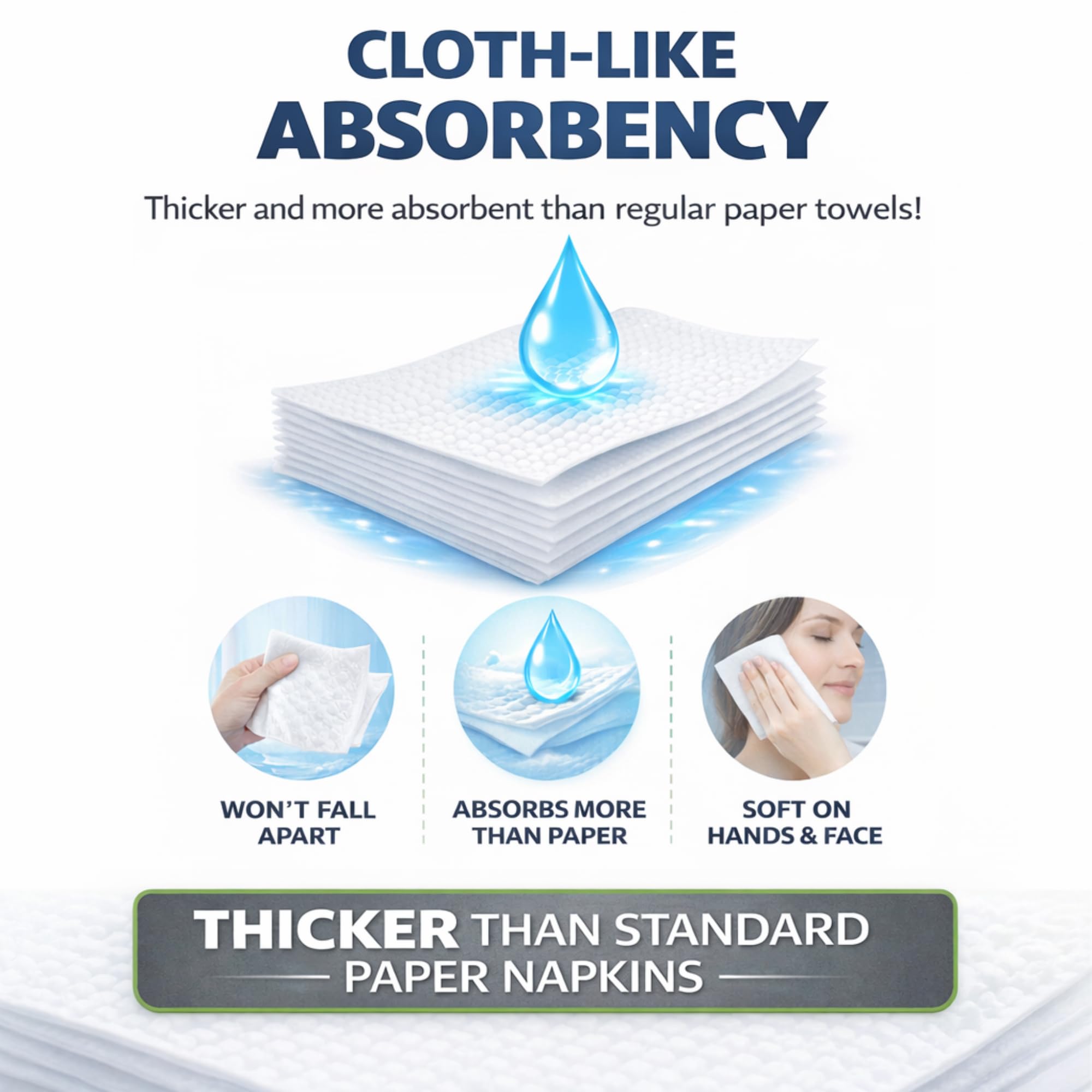 Premium - Servilletas de lino para invitados, servilletas absorbentes para cocina, baño, bodas y eventos