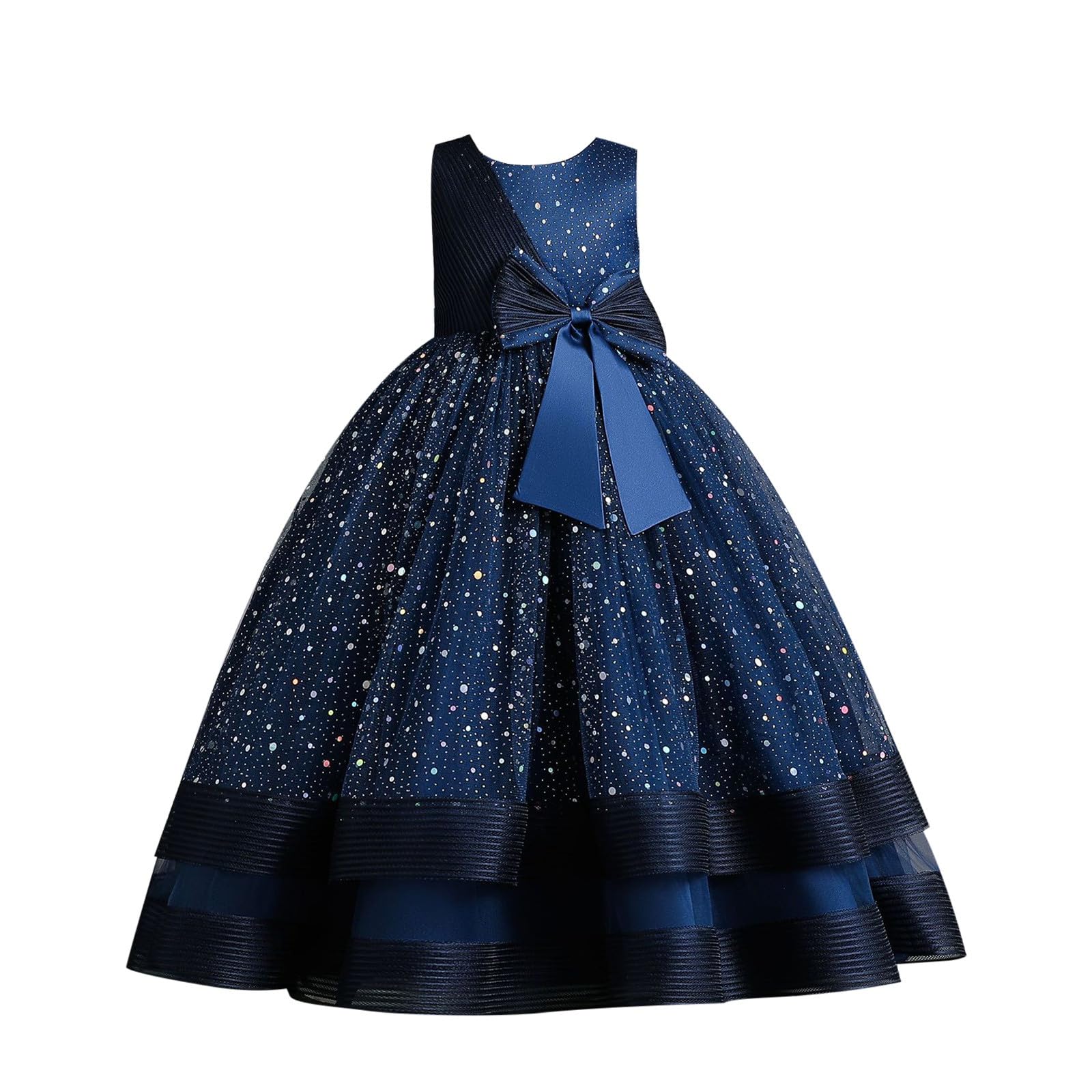 Elegant Kleider Mädchen Festlich Karneval Fasching Prinzessin Partykleider Mädchen Ärmelloses Rundhals Niedliche Festival Locker Lässig Bequeme