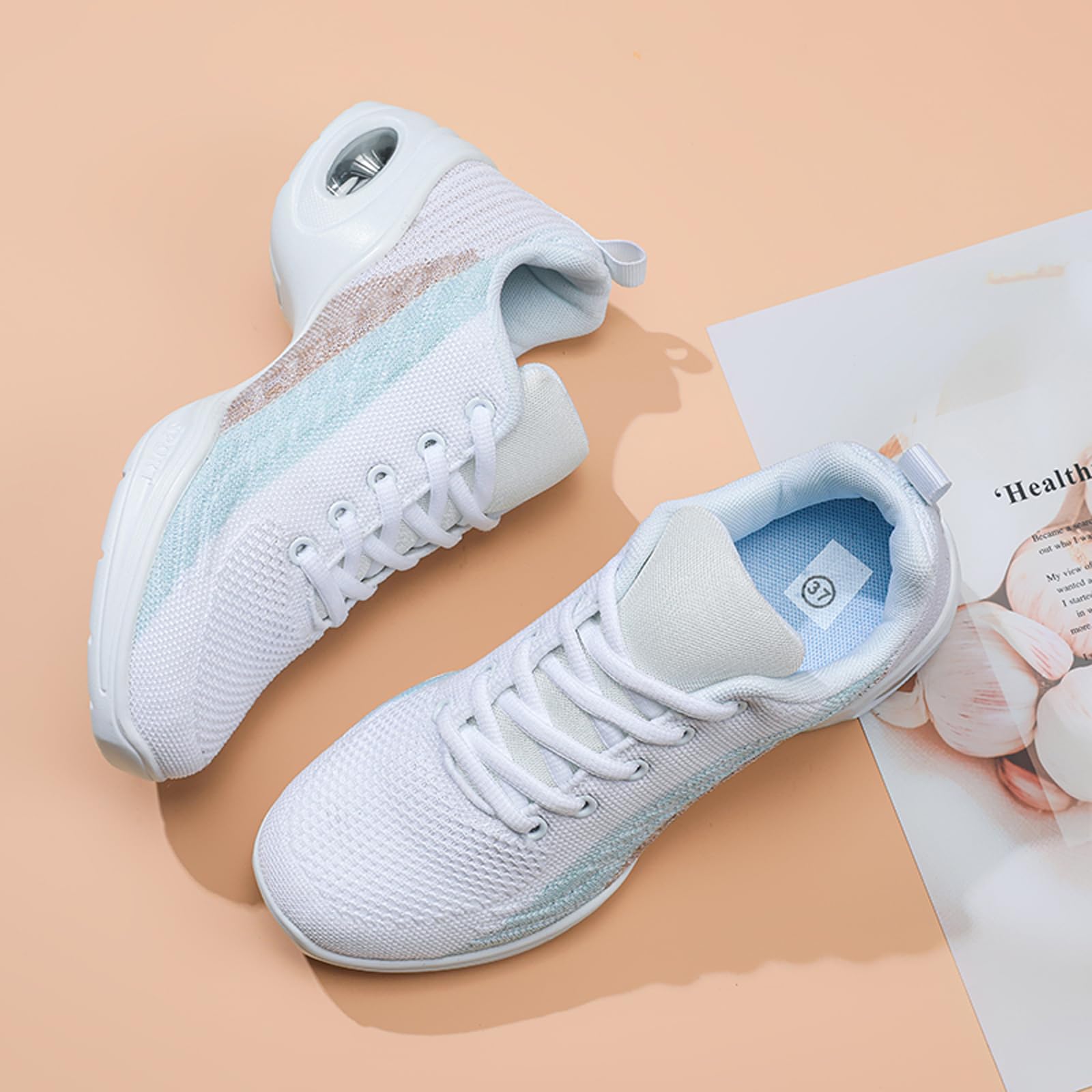 Damskie buty do tańca, buty jazzowe, sznurowane, lekkie, oddychające, buty sportowe
