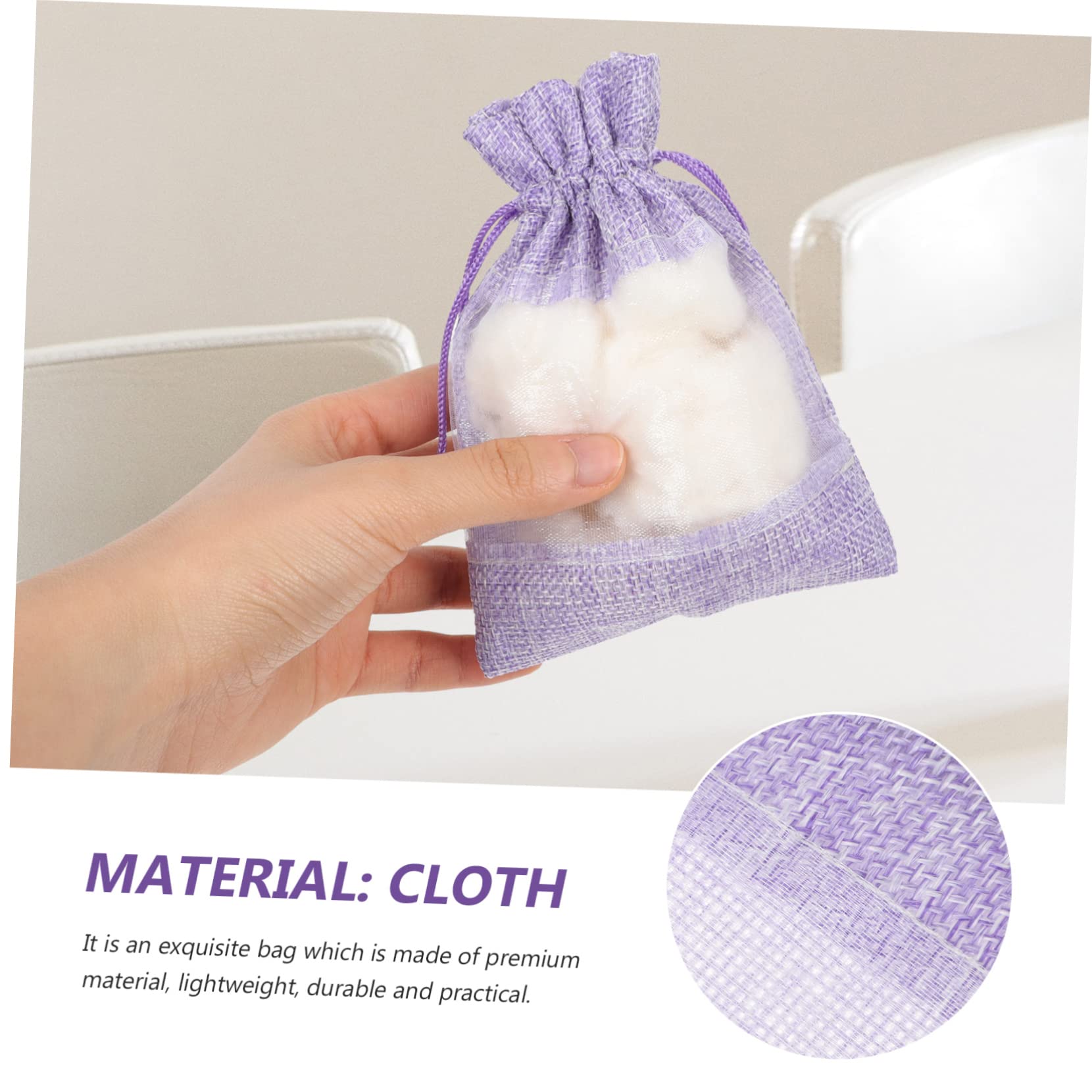 GREENADSCAPE 10pcs Empty Lavender Sachet Bags Lightweight and Portable Drawstring Sacks for Spices and Fragrance for Closets Vehicles and Home Decor