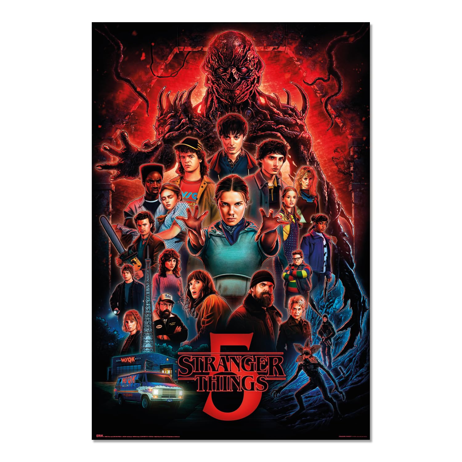 Grupo Erik Poster Stranger Things Merchandising (Temporada 5) - Laminas decorativas música 61x91,5cm a todo color | Posters para pared ideal decoración habitación