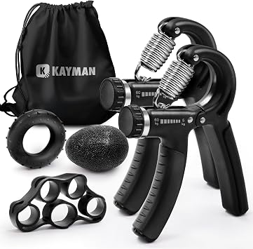 Grip Strengtheners - Adjustable Resistance Hand Exerciser - Strength Training for Forearm, Wrist & Hand - Durable PP+TPR - Fits All Hand Sizes