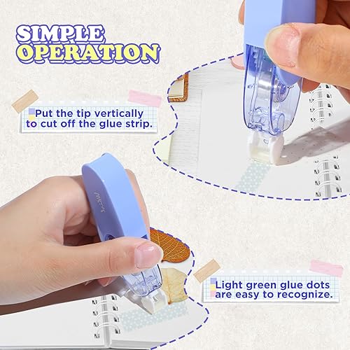 Miniatura 3 de NEWEST - 8 rodillos de cinta adhesiva de doble cara, rodillo de cinta adhesiva para álbumes de recortes de 80 pies, mini puntos de pegamento,
