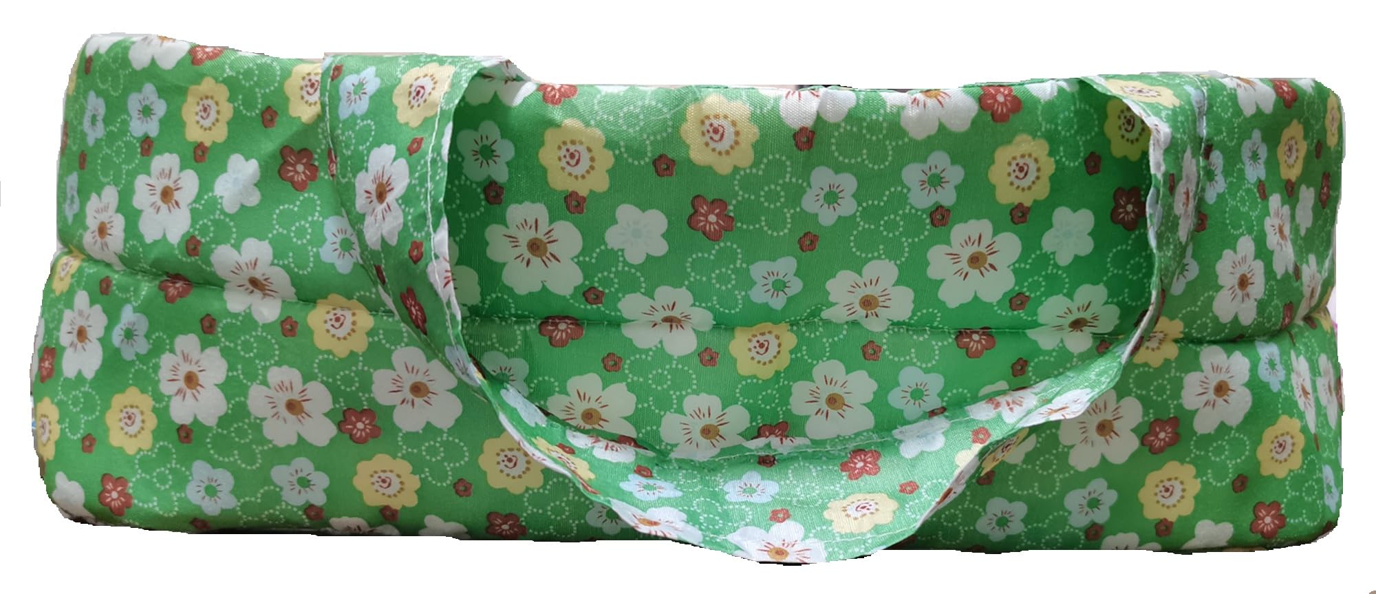 2 Style Baby Dolls Green Floral Toy Bassinet for Newborn Reborn Baby Dolls (12 inch)