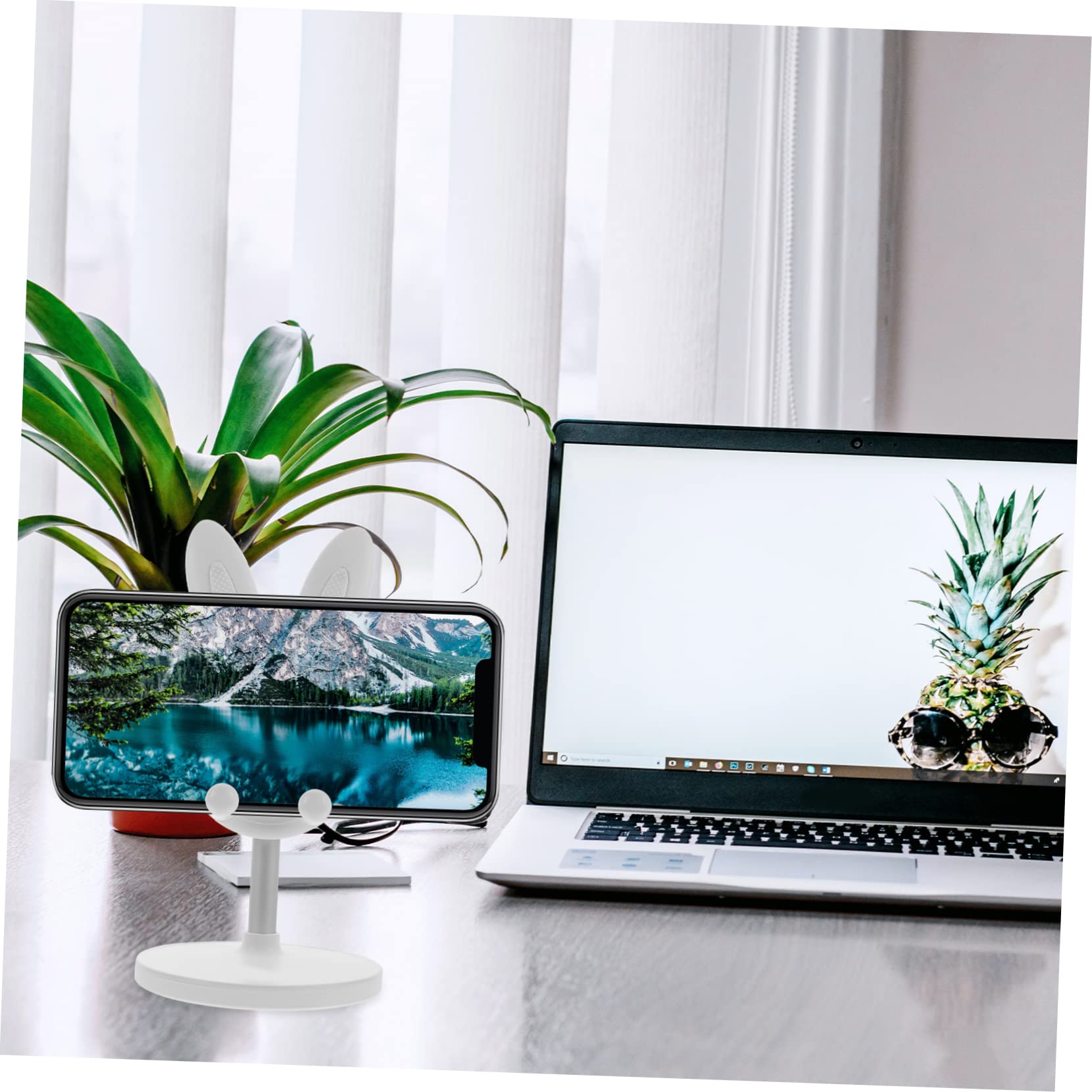 WOONEKY Soporte para Teléfono Móvil Ajustable Soporte para Tableta De Escritorio para Teléfono Móvil Portátil para Oficina y Hogar para Tableta y