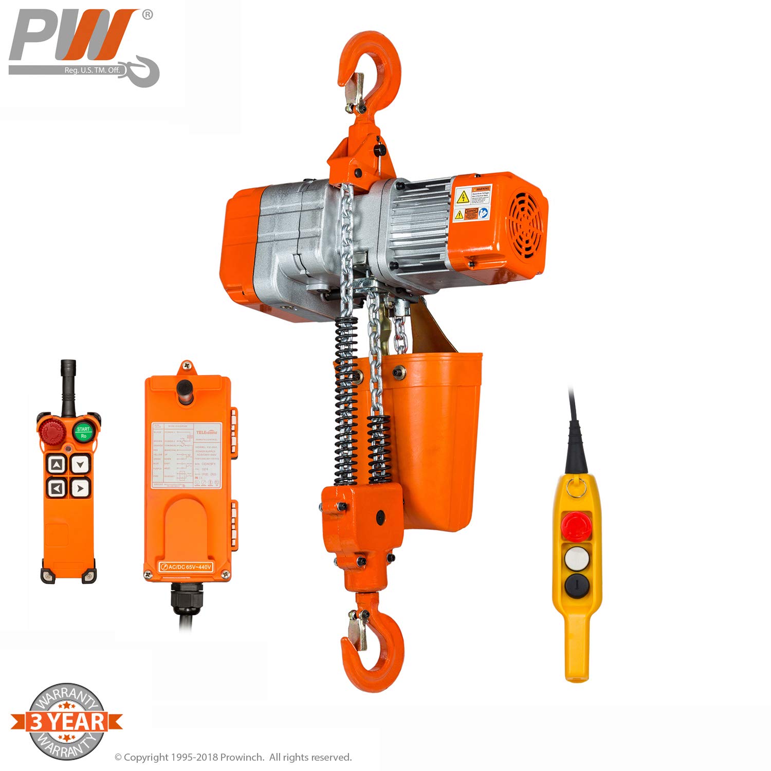 Buy Prowinch 1 Ton Electric Chain Hoist with Wireless Remote Control