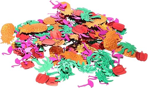 STOBAZA Decoración de mesa de comedor, 10 paquetes de adornos de fotos de confeti hawaiano, mariposas decorativas para fiesta, decoración mexicana,