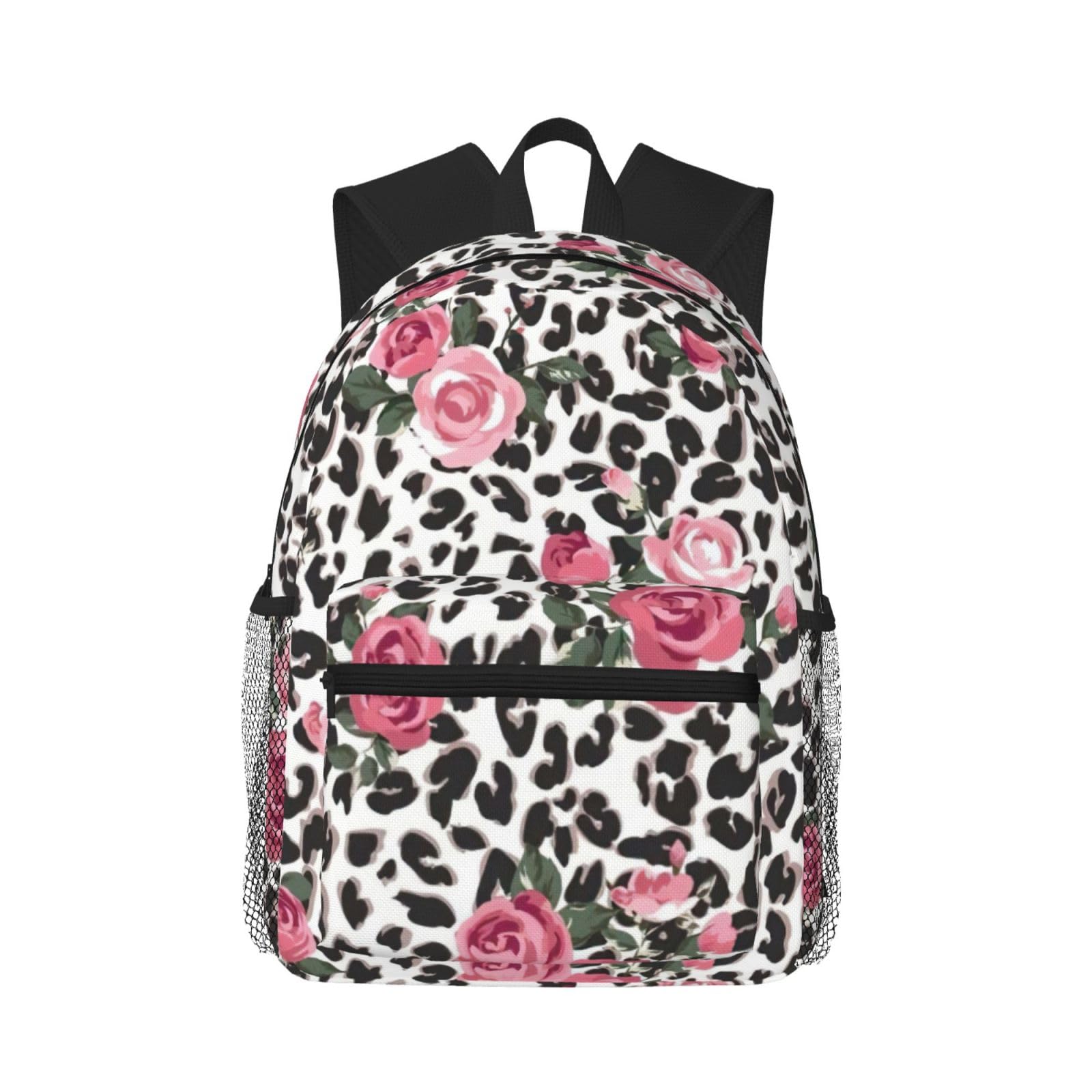 Sac à dos informatique léopard rose et noir de voyage pour PC portable classique - 8
