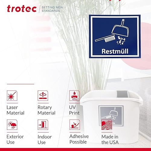 Miniatura 3 de Trotec TroLase - Lámina de plástico de doble color para grabado láser, 12 x 12 x 116 pulgadas, 8 unidades, amarillonegro, 2 capas, acrílico