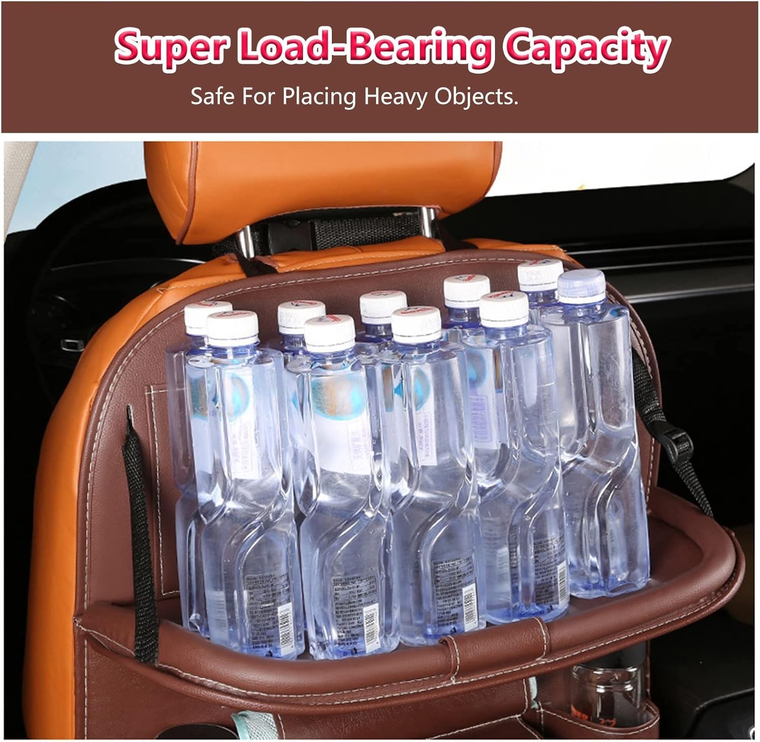 Organizer per Sedile Posteriore Auto per Buick Lacrosse 3.Generation, con Porta Rifiuti e Tavolino Multifunzionale, Auto Accessori da Viaggio,A/Black