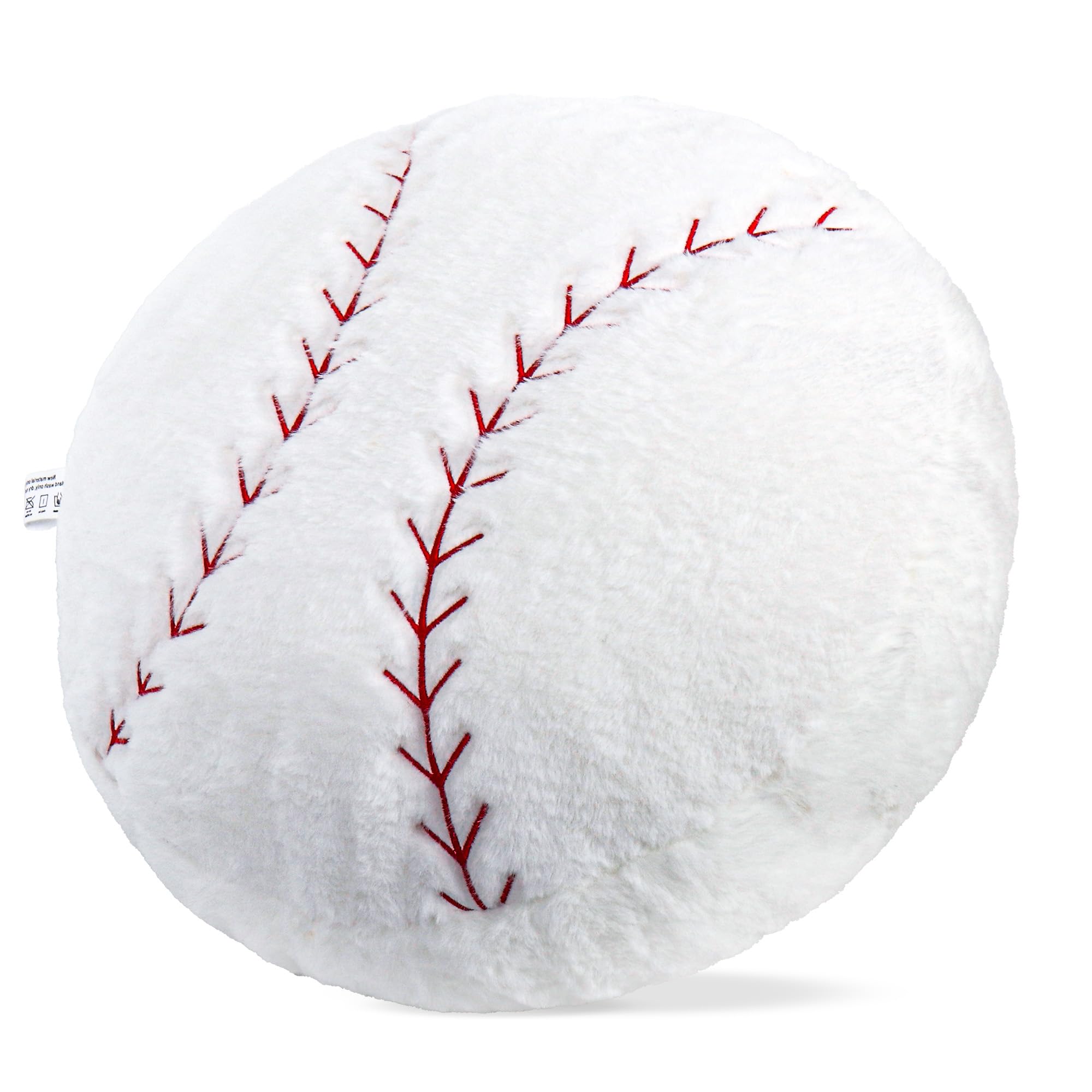 18 Inch Baseball Pillow Plush - Super Soft Stuffed Animal Toy for Kids, Boys & Girls, Baseball Fans, Cute Huggable Gift for Birthday, Christmas & Home Décor, Game Room, Bedroom, Sports Theme Party