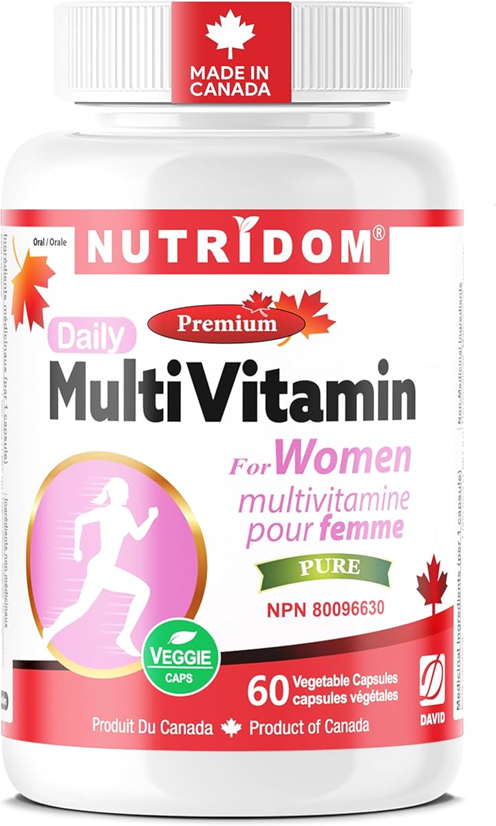 Nutridom Nutridom Complete Women's Multivitamin | Iron, Vitamin D3, B-Vitamins, and Antioxidants C & E | Gluten-Free, Non-GMO, 60 Vegetable Capsules