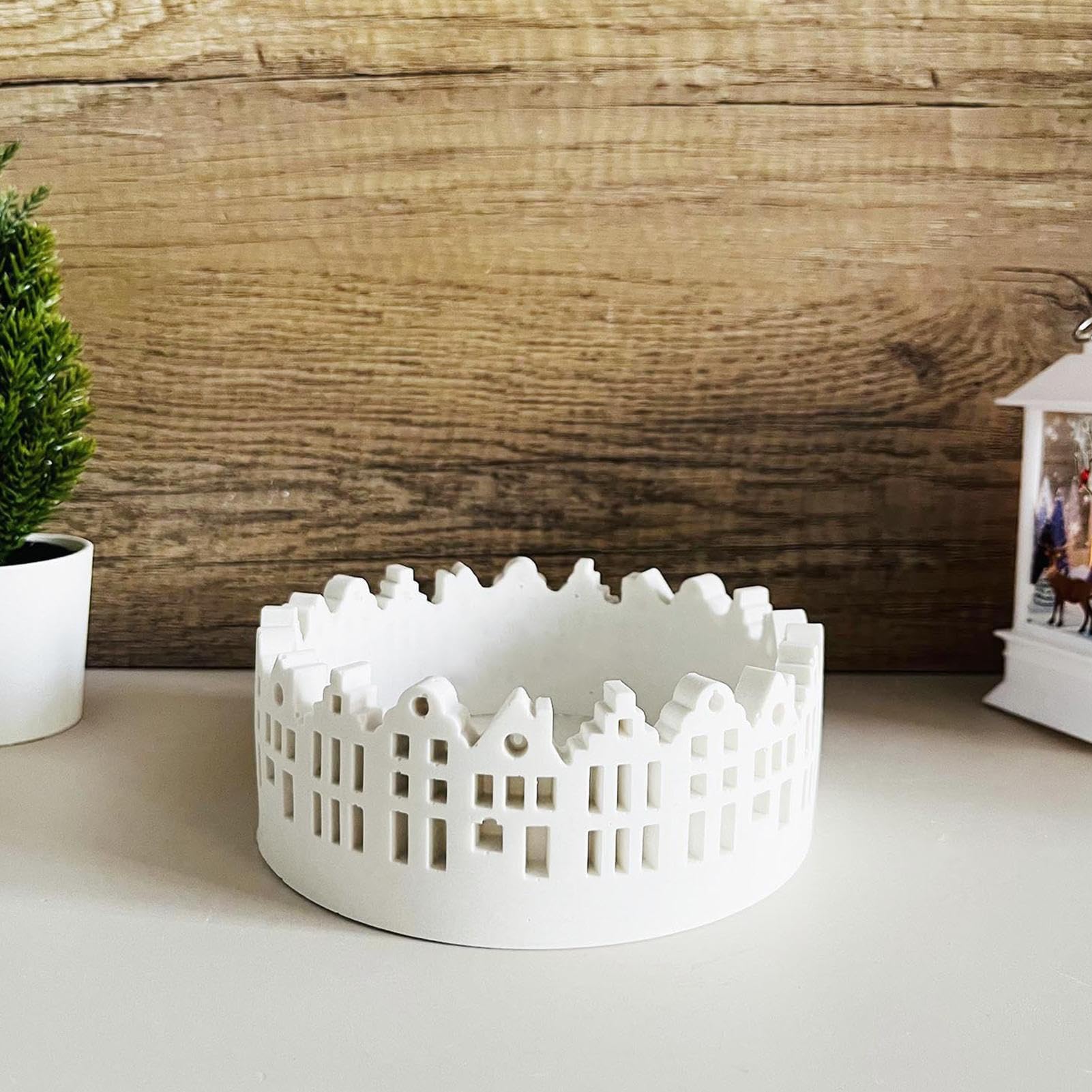 Molde casa silicona Artículo Antiadherente Artesanal Flexible Reutilizable | Molde de Silicona Hueco 3D Centro Mesa, Hecho a Mano, Decoración, Pastel, Fabricación de Jabón, DIY Antiadherente, para