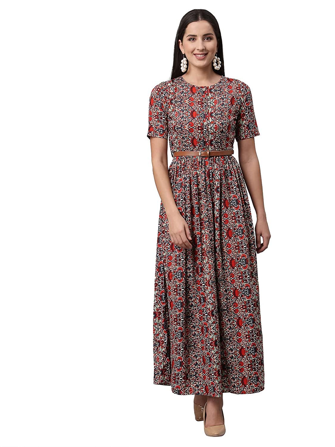 Vaani CreationWomen's Rayon Boho Long Dress