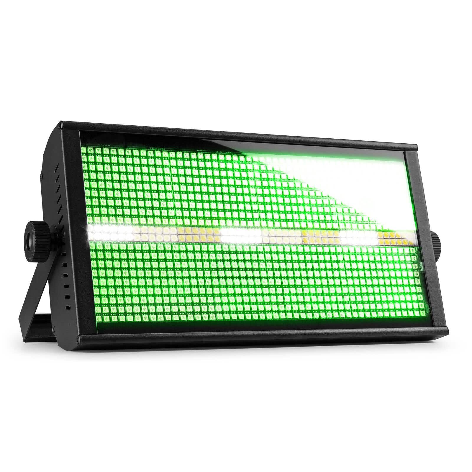 BeamZ BS960 - Stroboscopio LED SMD RGBW - Combo Strobe e illuminazione d'atmosfera, Blinder, Wash, 16 segmenti controllabili, DMX, modalità Auto, alimentazione Daisy Chain, ideale per spettacoli e