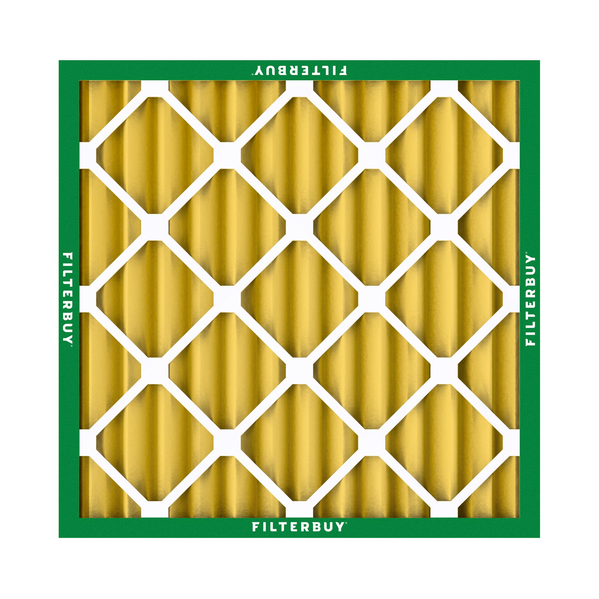 Filterbuy 20 x 20 x 2 filtro aria MERV 11 Allergen Defense (confezione da 2), ricambio per filtri aria condizionata a pieghe HVAC (dimensioni effettive: 19,50 x 19,50 x 1,75 pollici)