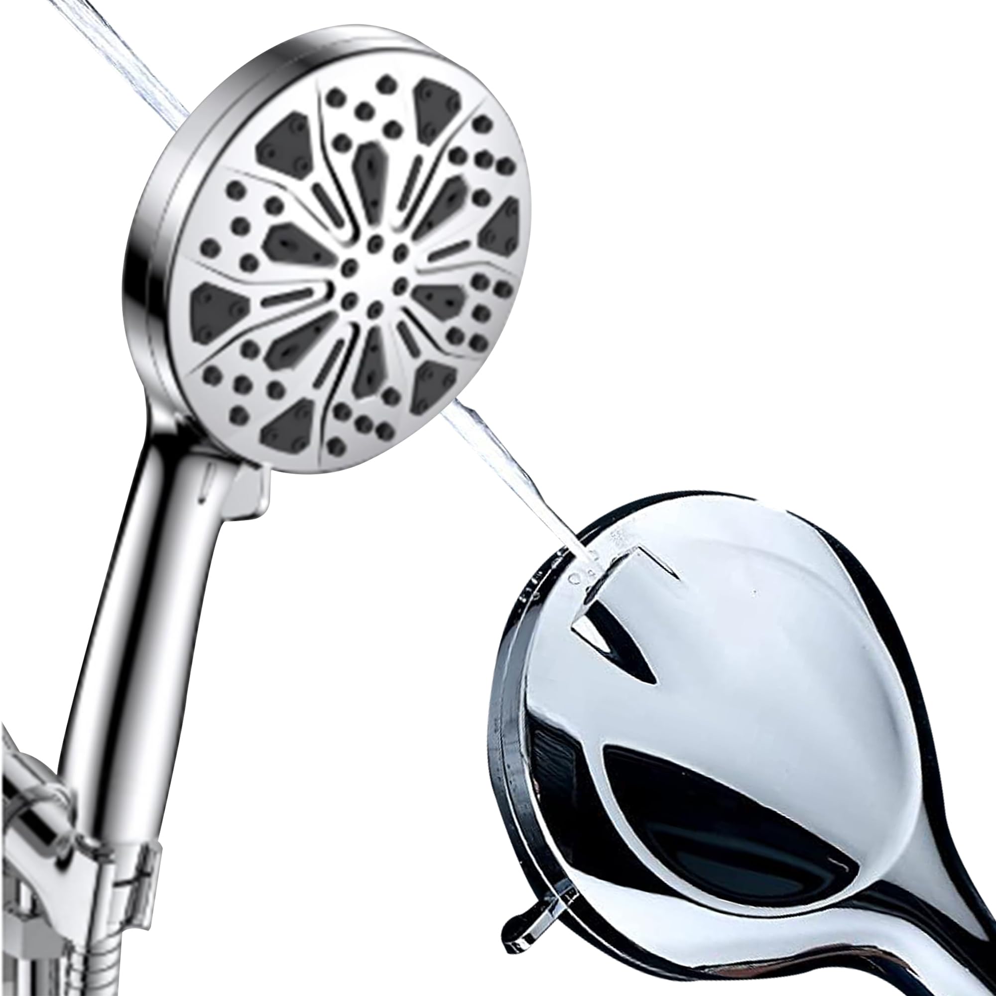 Filtered Shower Head with Handheld,8 Modes Spray Combo Highpressure & 2 Modes power Wash Filter Showerhead,20 Stages Water Softener Filters Beads for Hard Water-Remove Chlorine, Reduce Dry Itchy Skin