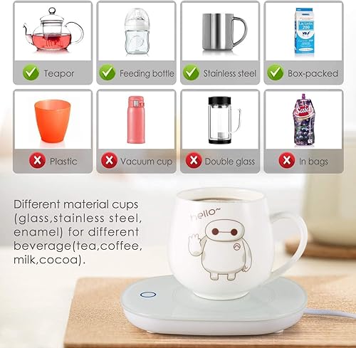 Miniatura 3 de Calentador de tazas de café, calentador inteligente de tazas de café con encendidoapagado automático, adecuado para la mayoría de tazas para el