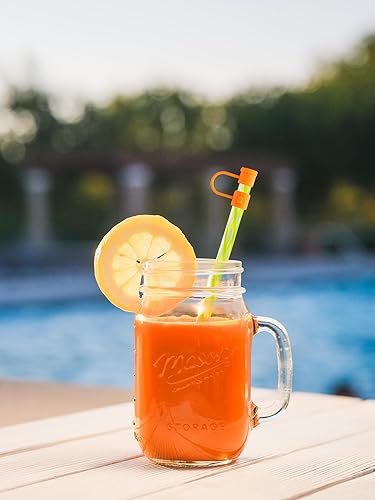 Miniatura 6 de 12 fundas de silicona con puntas de pajilla, reutilizables de 0.315 pulgadas, cubiertas de paja a prueba de polvo, accesorio de tapa de pajilla, 12