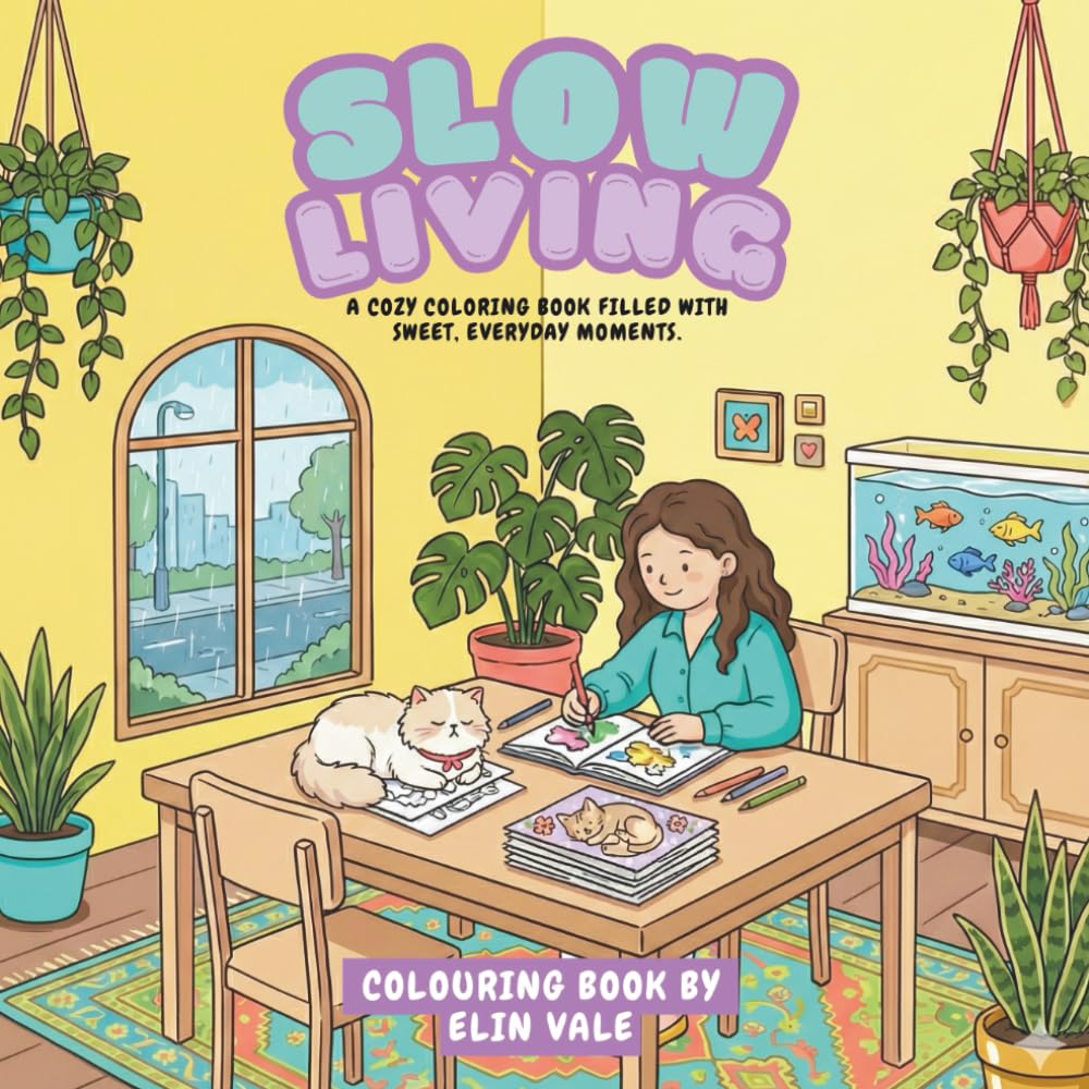 Slow Living: Everyday moments for cozy colouring for adults and children